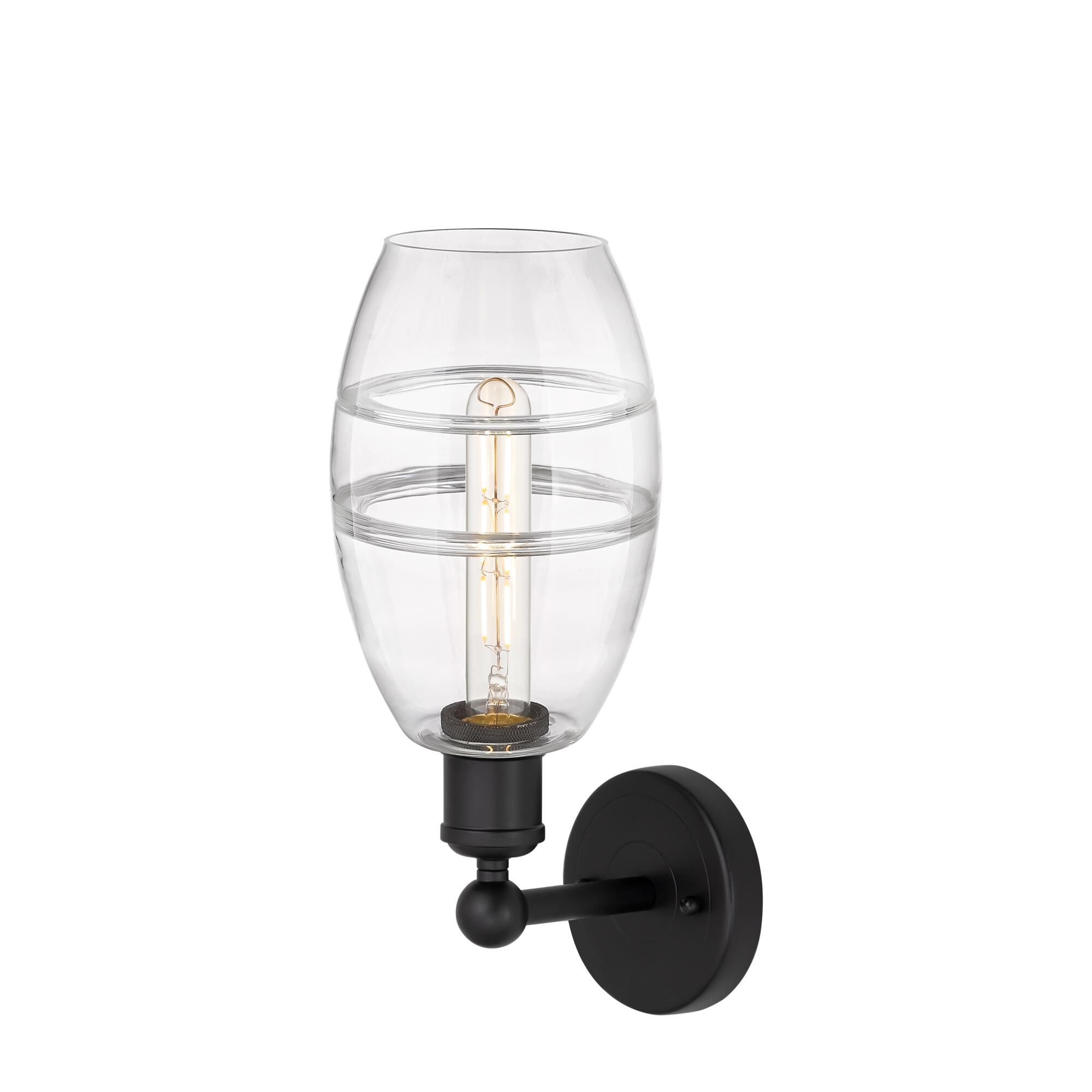 Shown in Matte Black finish and Clear glass