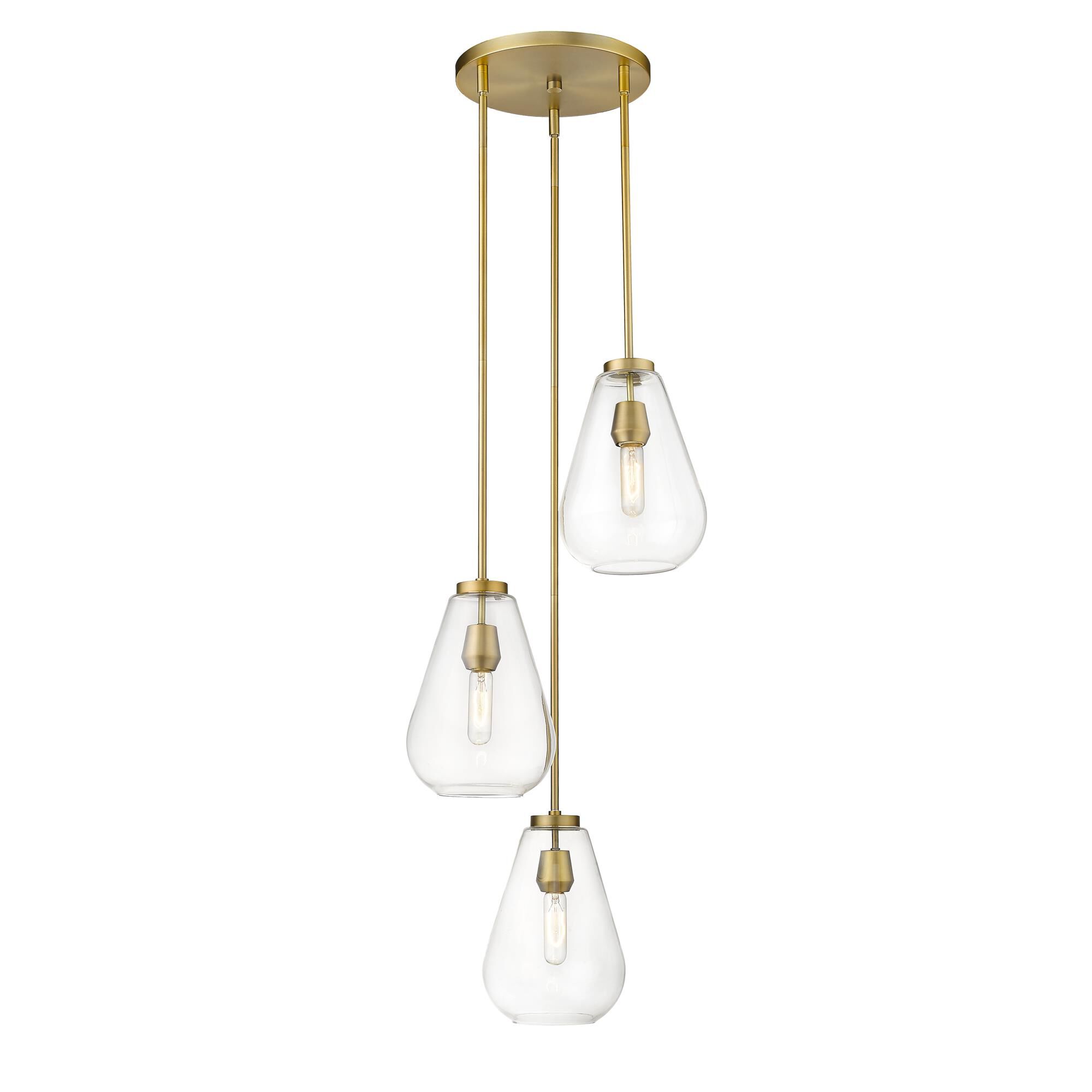 Shown in Olde Brass finish and Glass shade