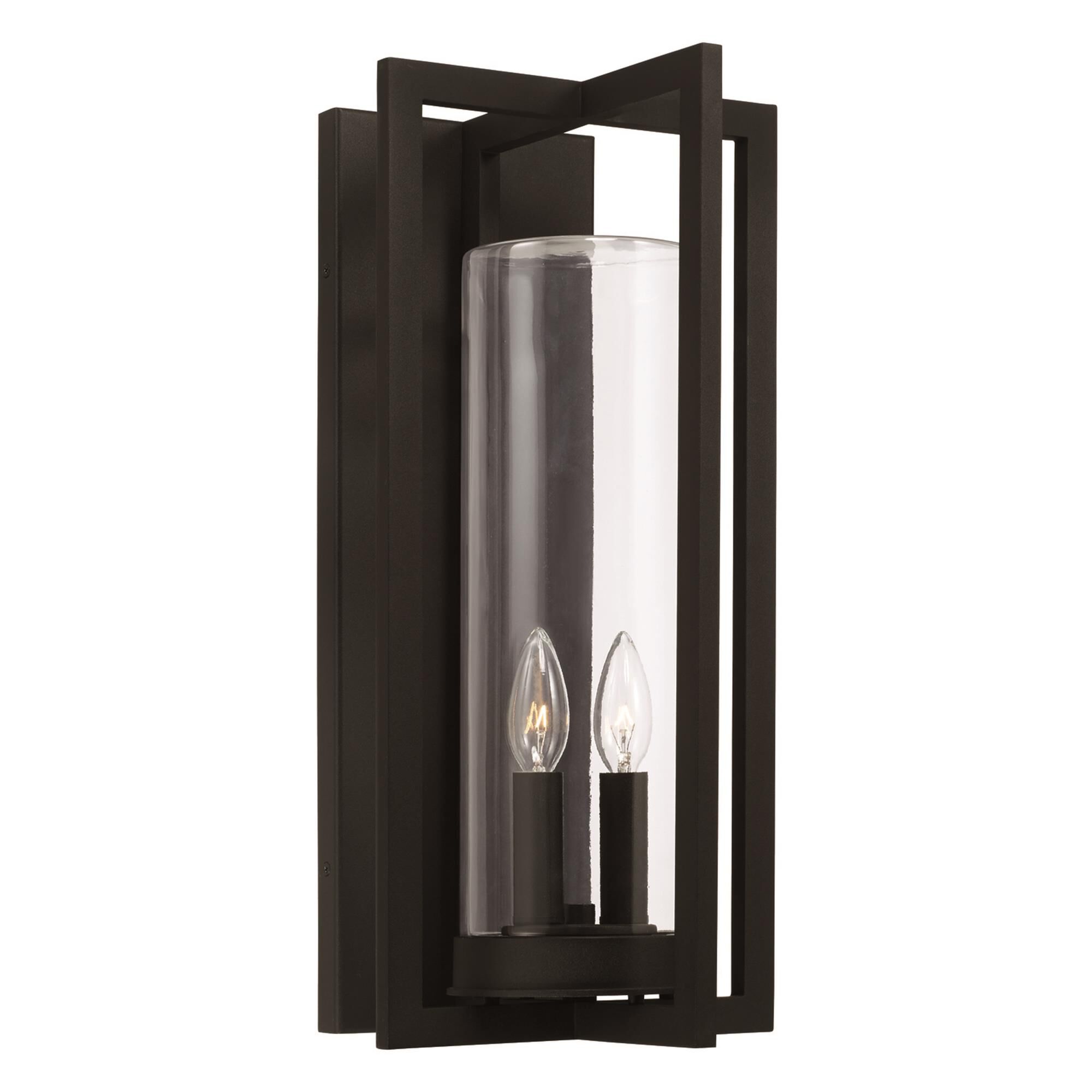 Shown in Black finish and Clear glass