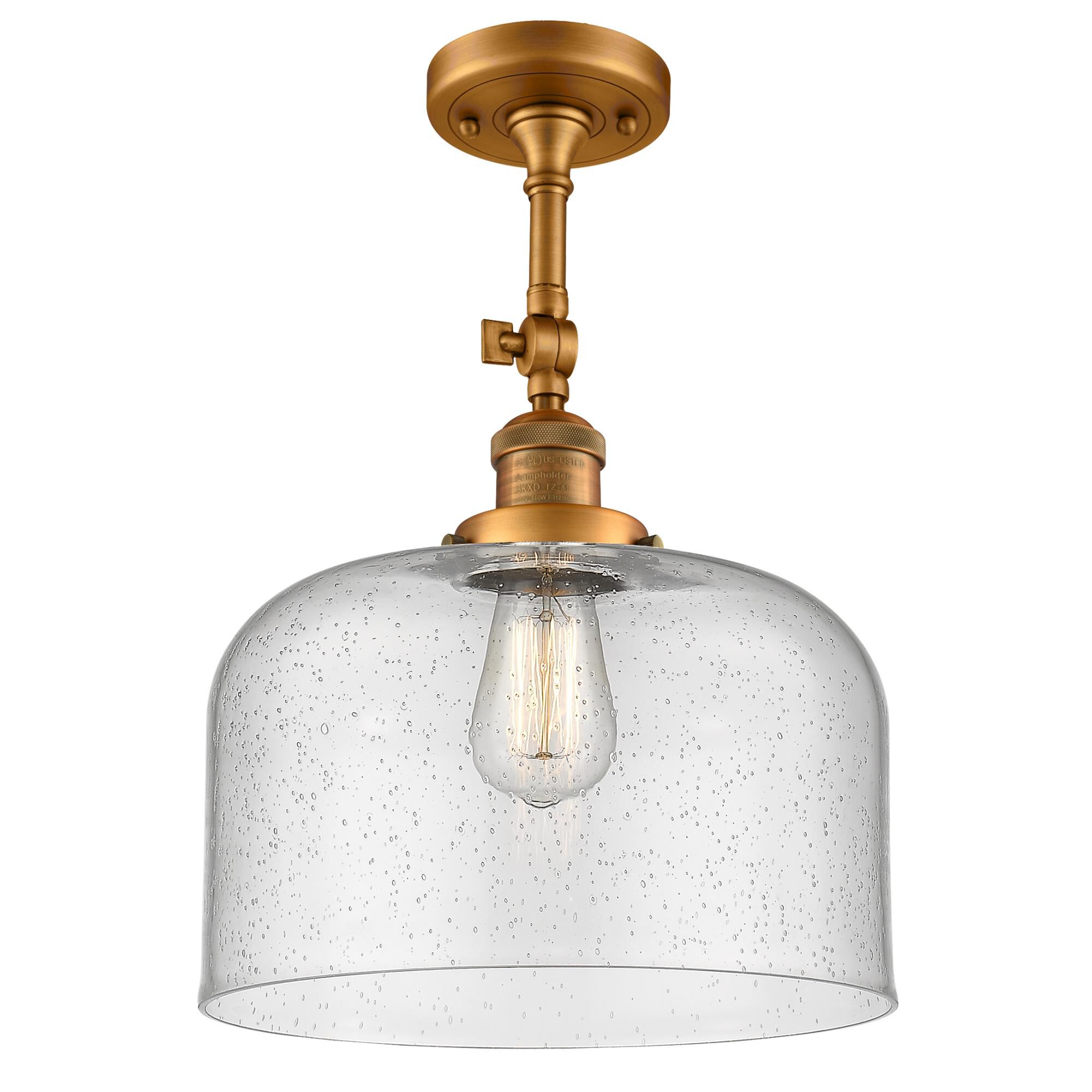 Bruno Marashlian Bell 12 Inch 1 Light Semi Flush Mount,