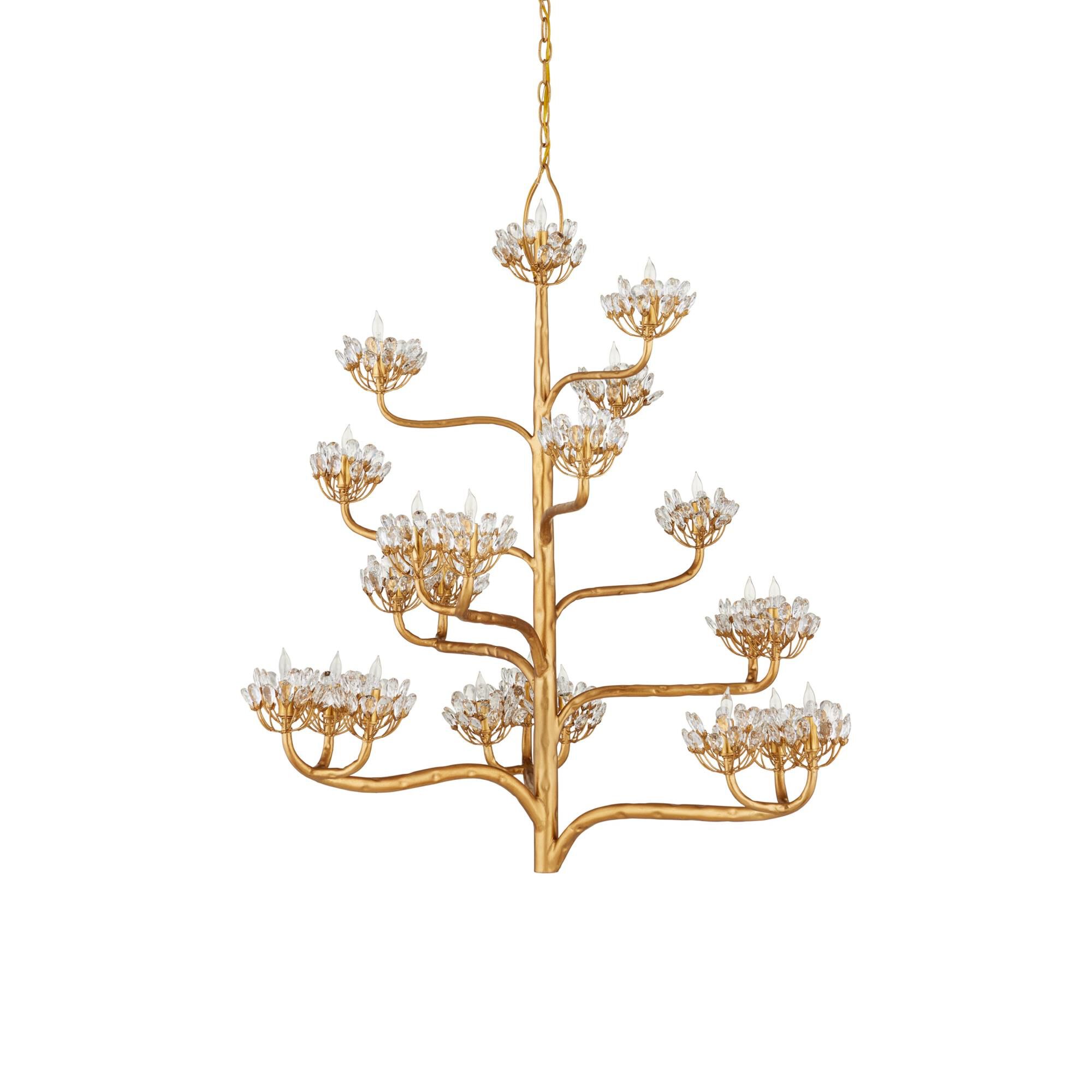 Agave Americana 42 Inch 22 Light Chandelier by Currey and Company