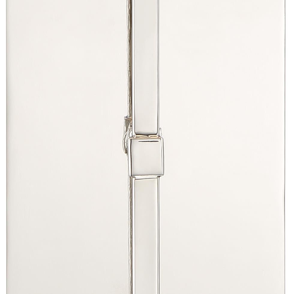 Shown in Polished Nickel finish and Silk glass and White shade