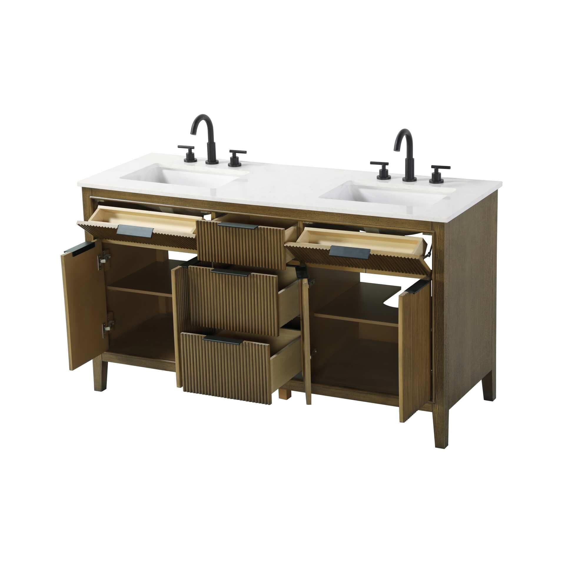 Langston 60 Inch Bath Vanity by Elegant Decor