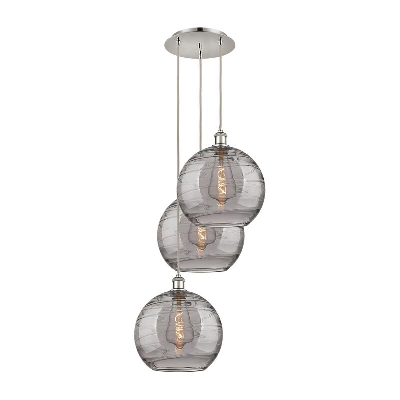 Bruno Marashlian Athens Deco Swirl 18 Inch 3 Light Multi Light Pendant by Innovations Lighting