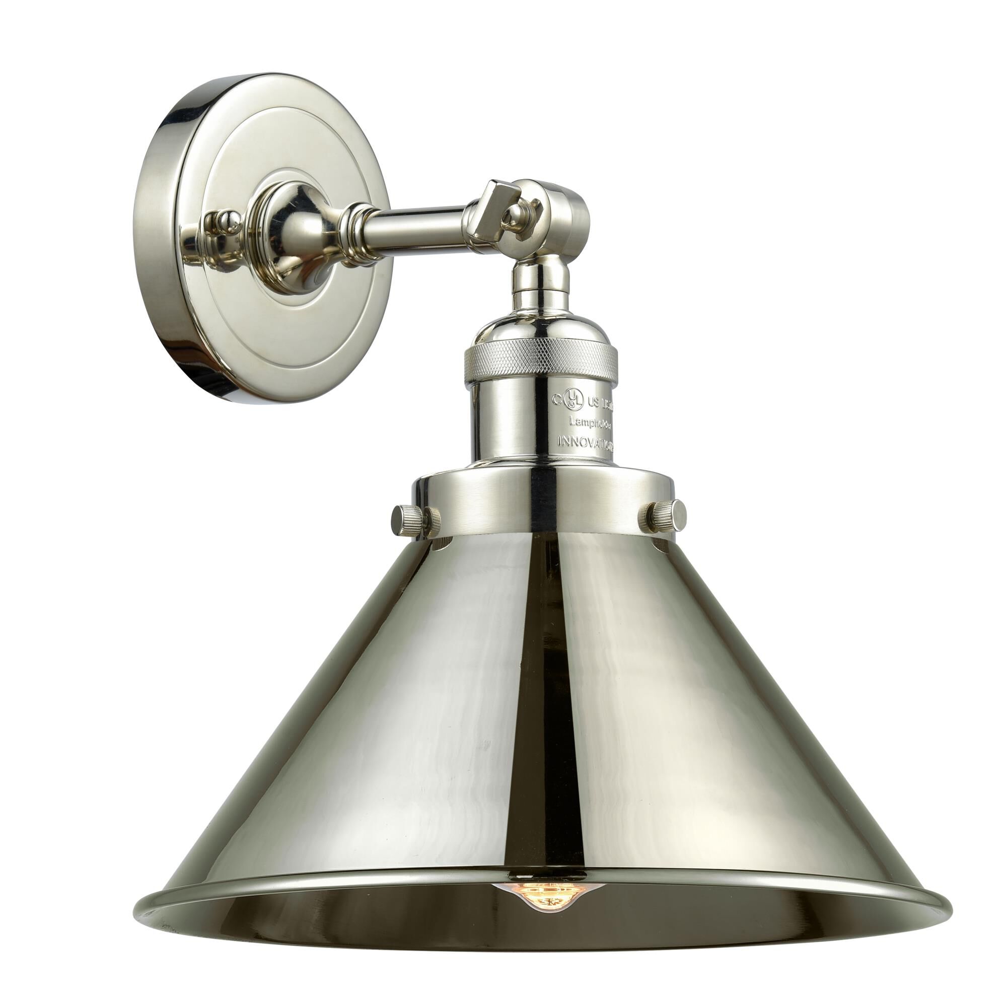 Shown in Polished Nickel finish and Polished Nickel shade