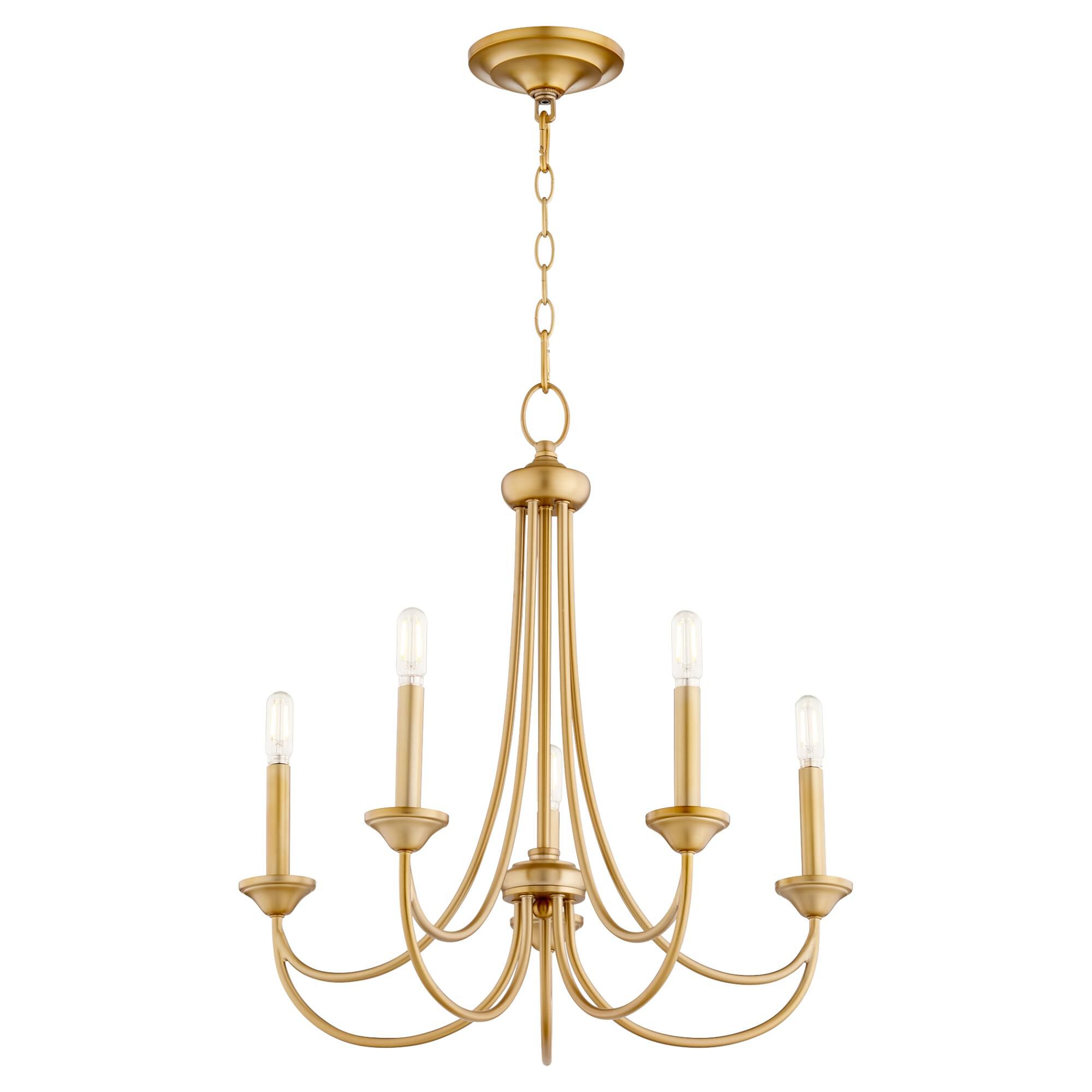 Brooks 22 Inch 5 Light Mini Chandelier by Quorum International