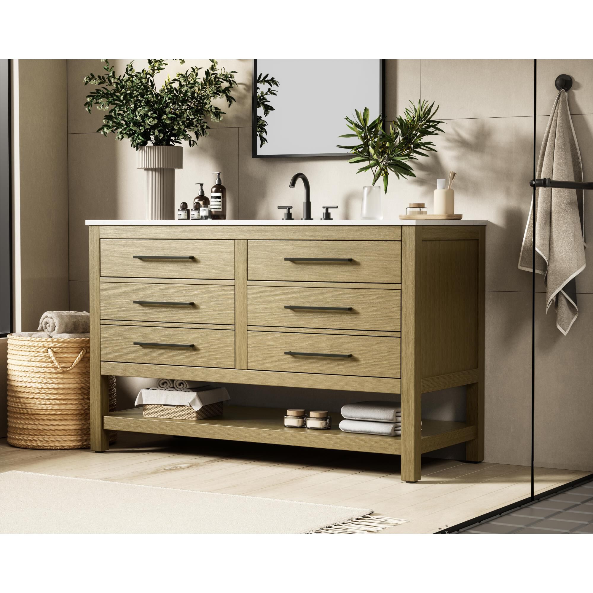 Karson 54 Inch Bath Vanity by Elegant Dcor