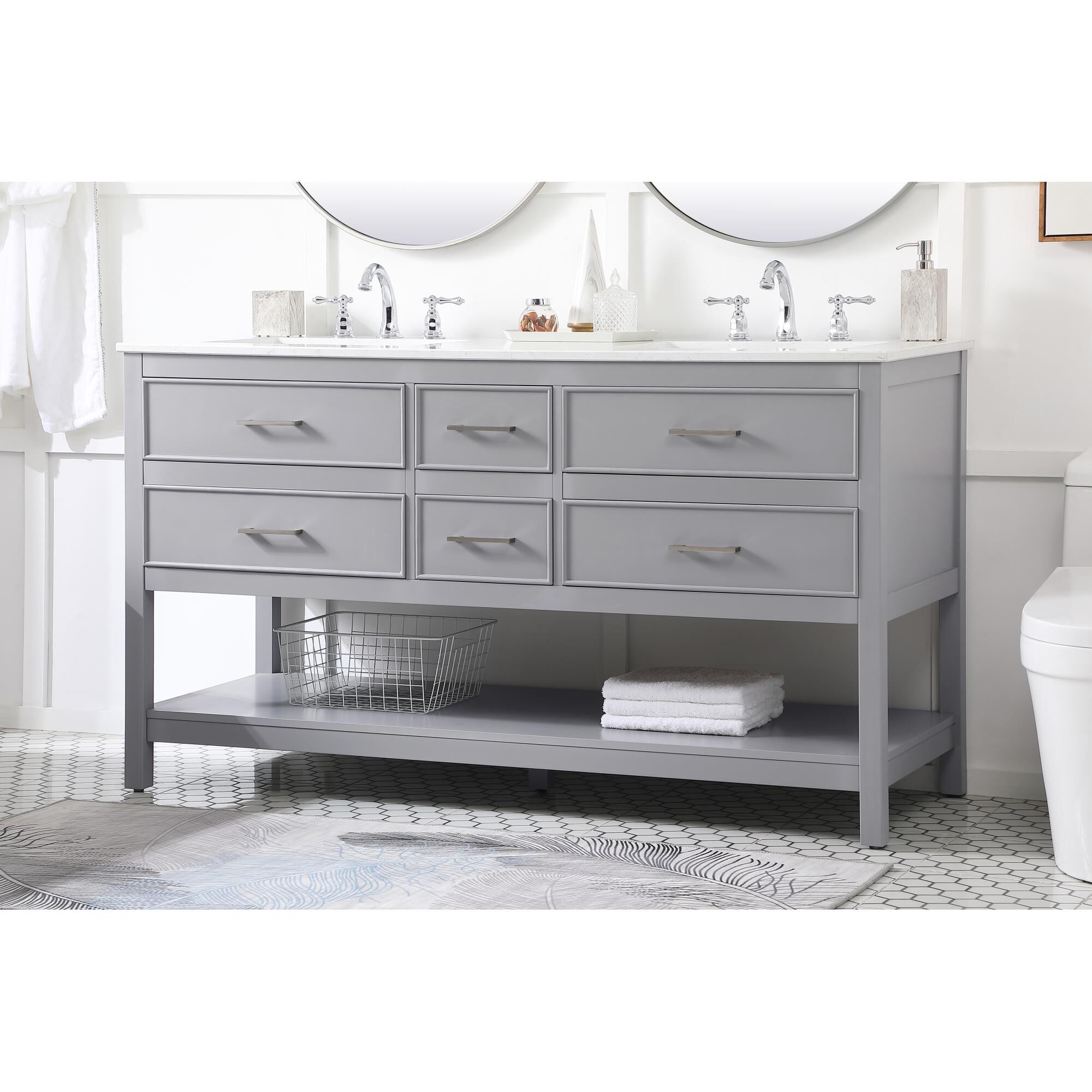 Sinclaire 60 Inch Bath Vanity by Elegant Decor