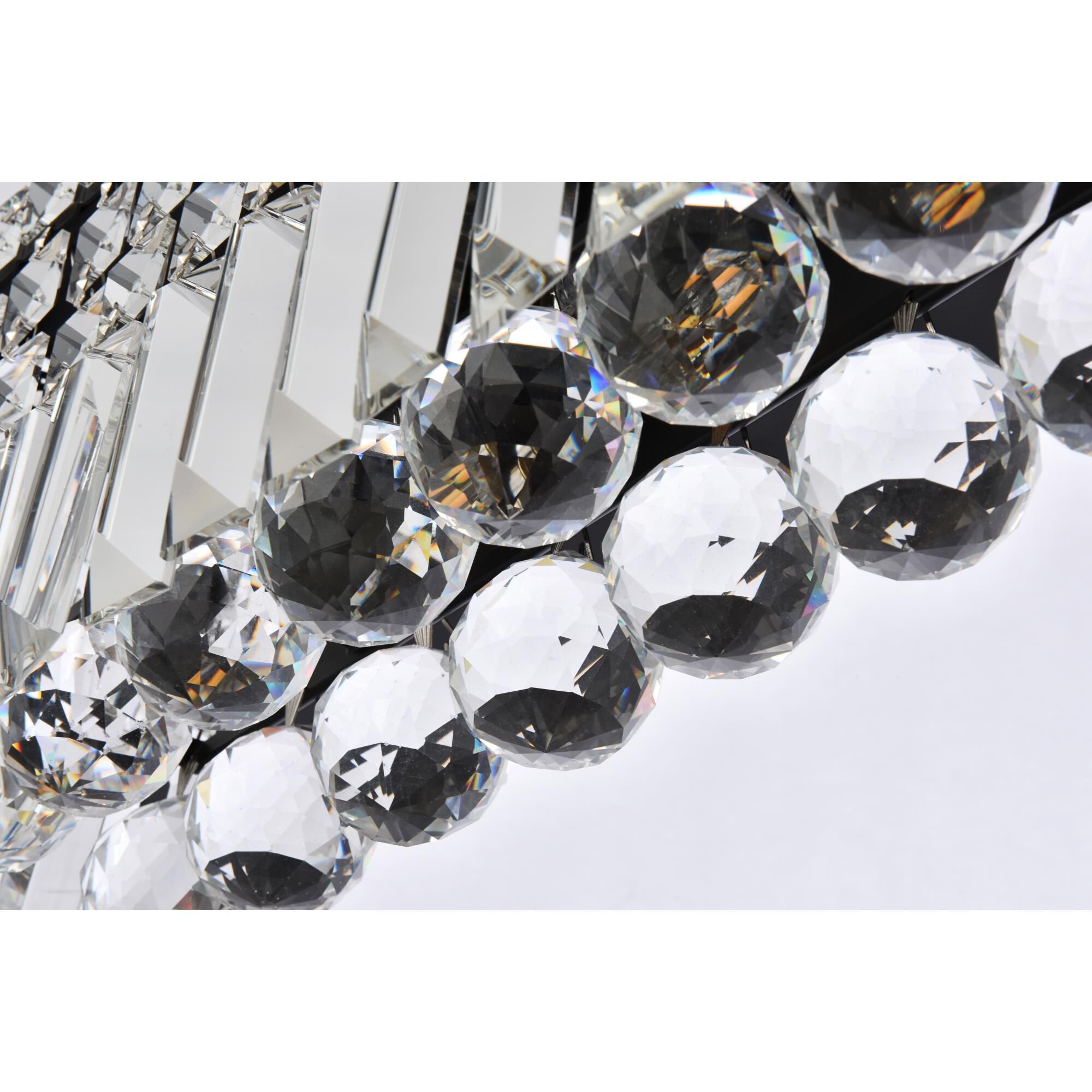 Shown in Black finish and Clear Royal Cut crystal