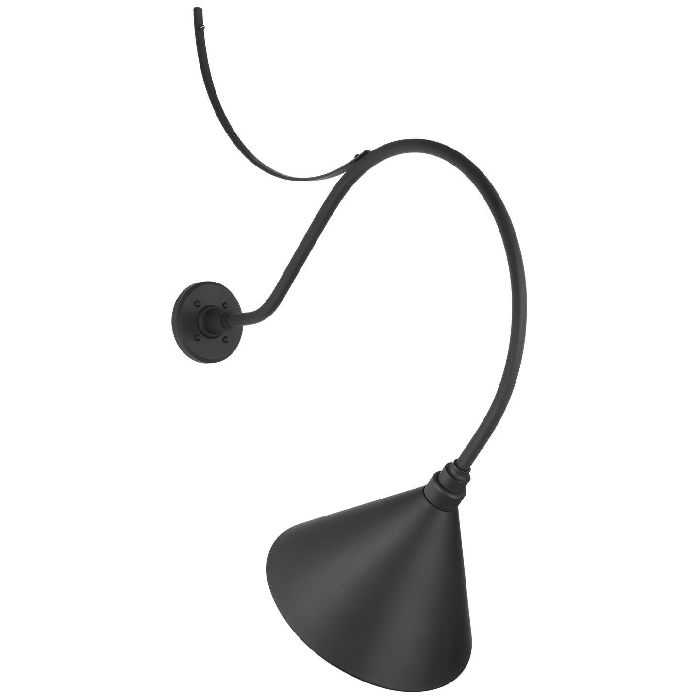 Shown in Matte Black finish and Black shade