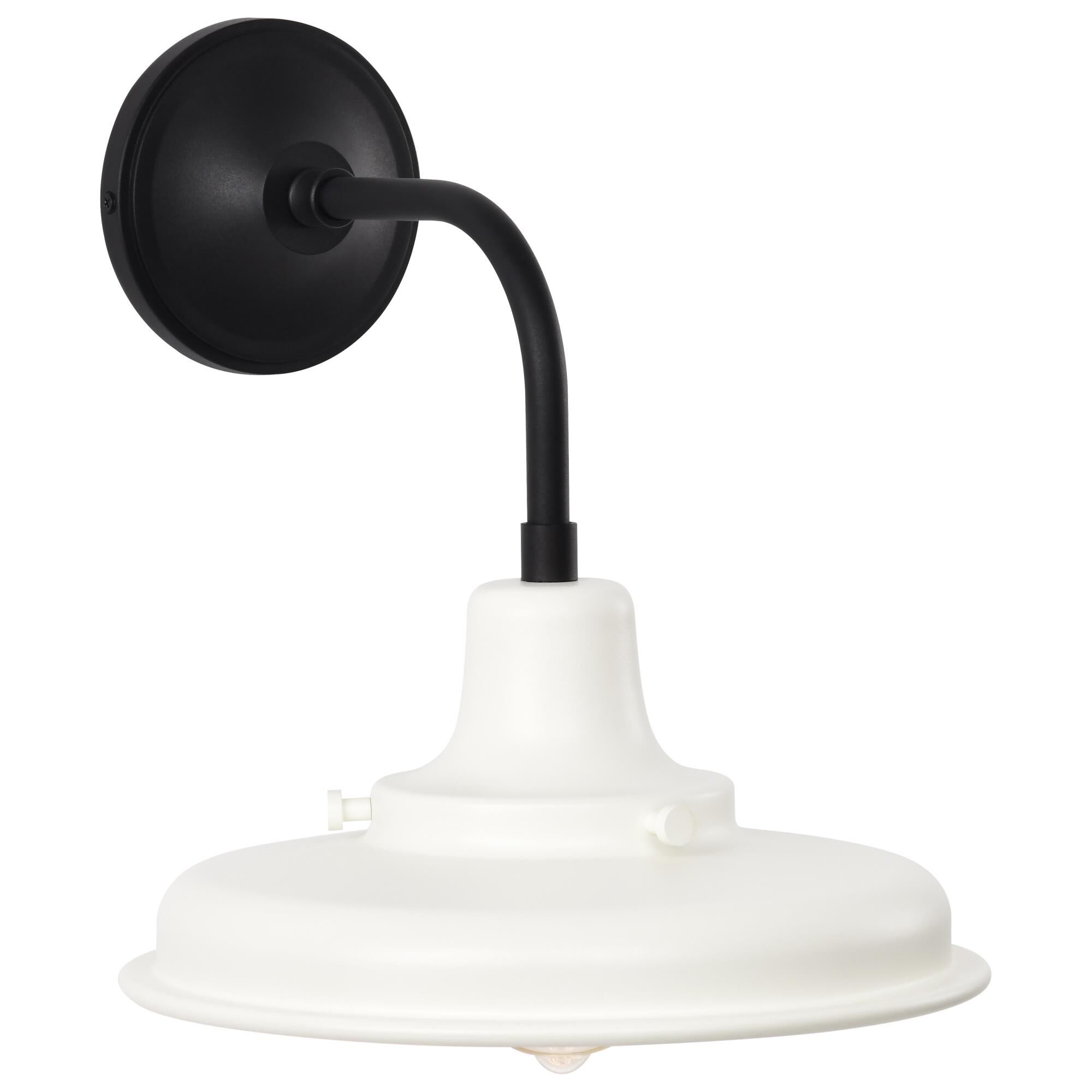 Shown in Black finish and White shade