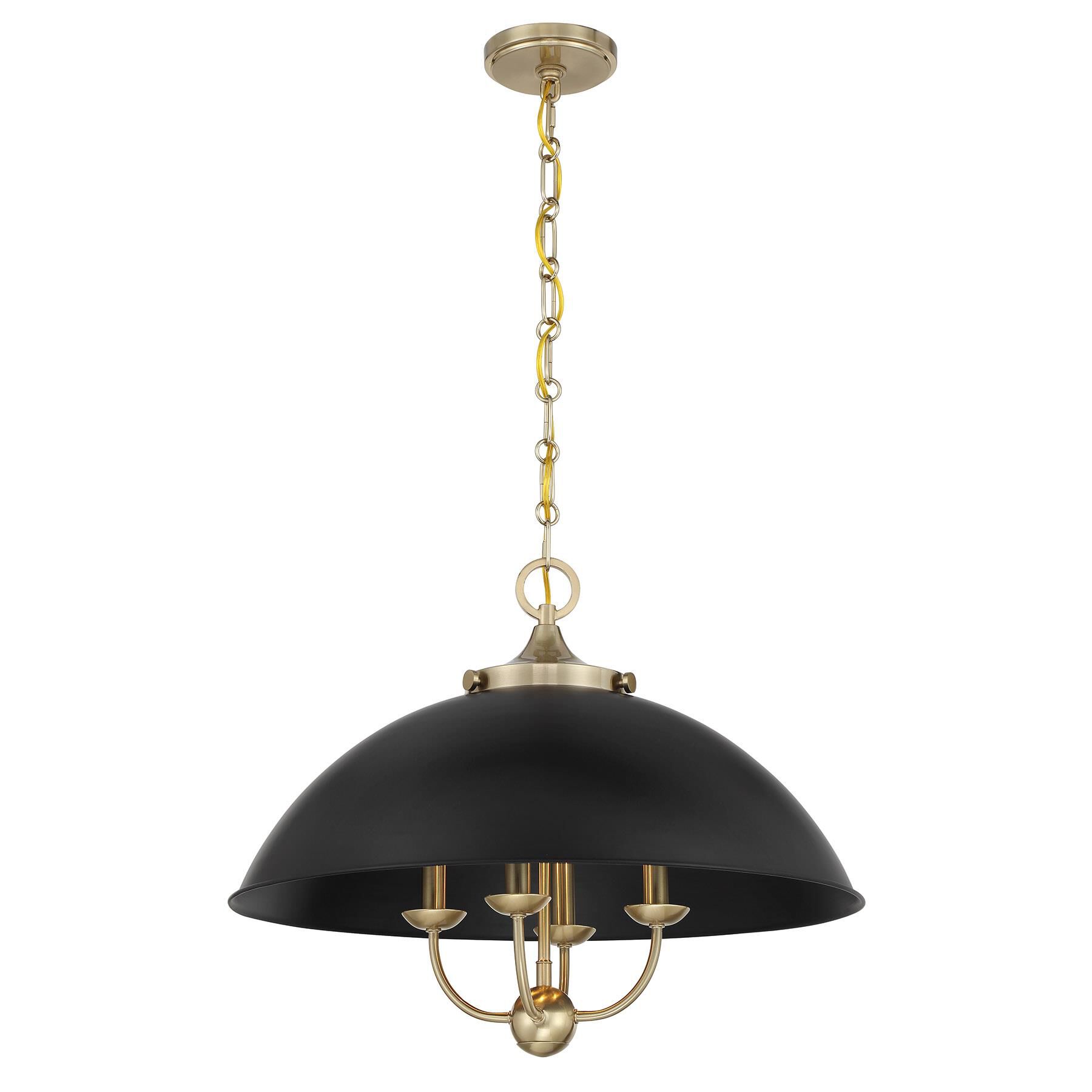 Shown in Matte Black And Warm Brass finish