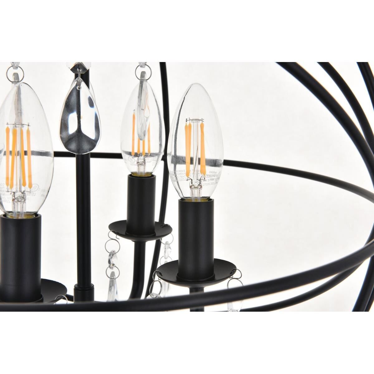 Shown in Matte Black finish and Clear Royal Cut crystal