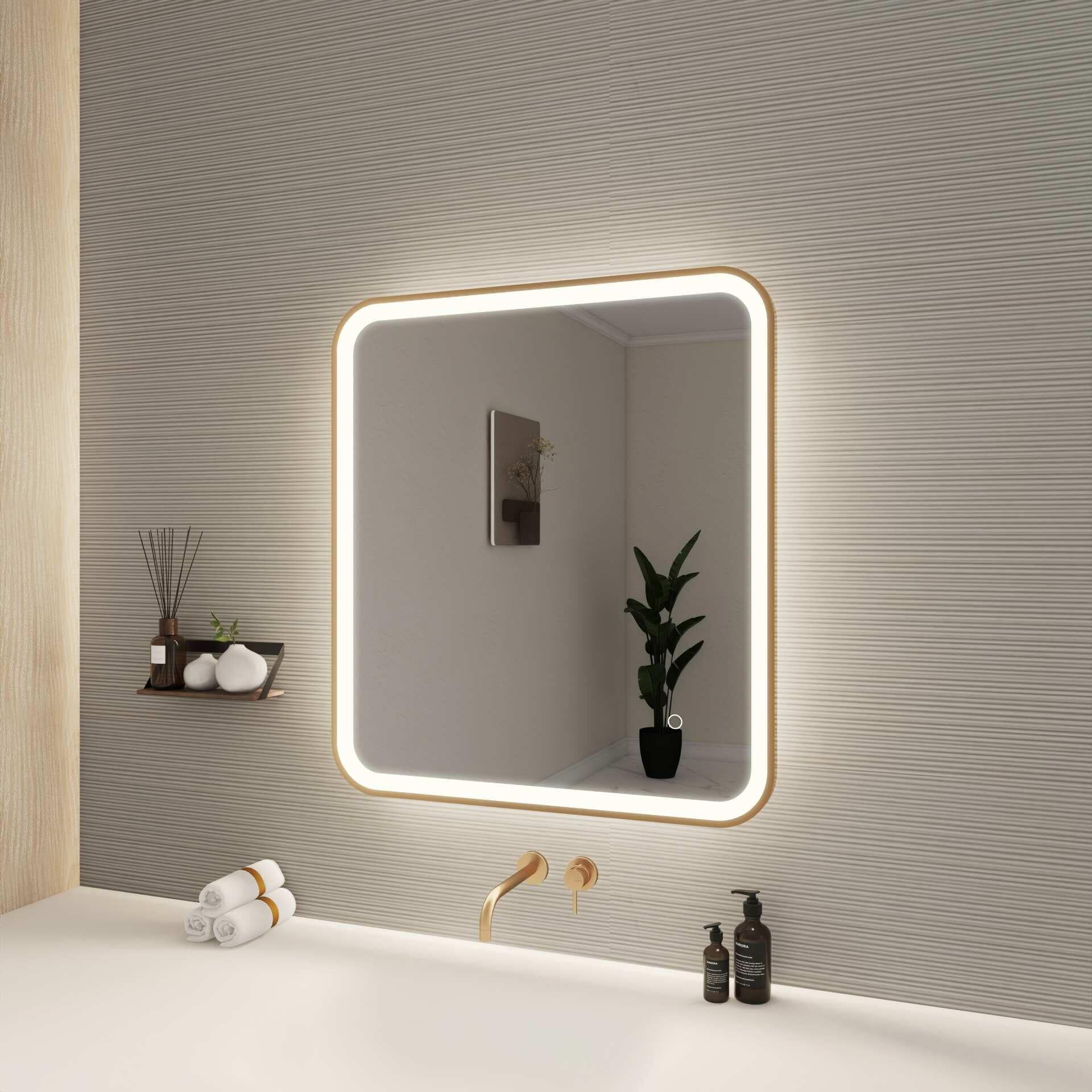 Harmoni 30 Inch Rectangular LED Lighted Mirror by Elegant Decor