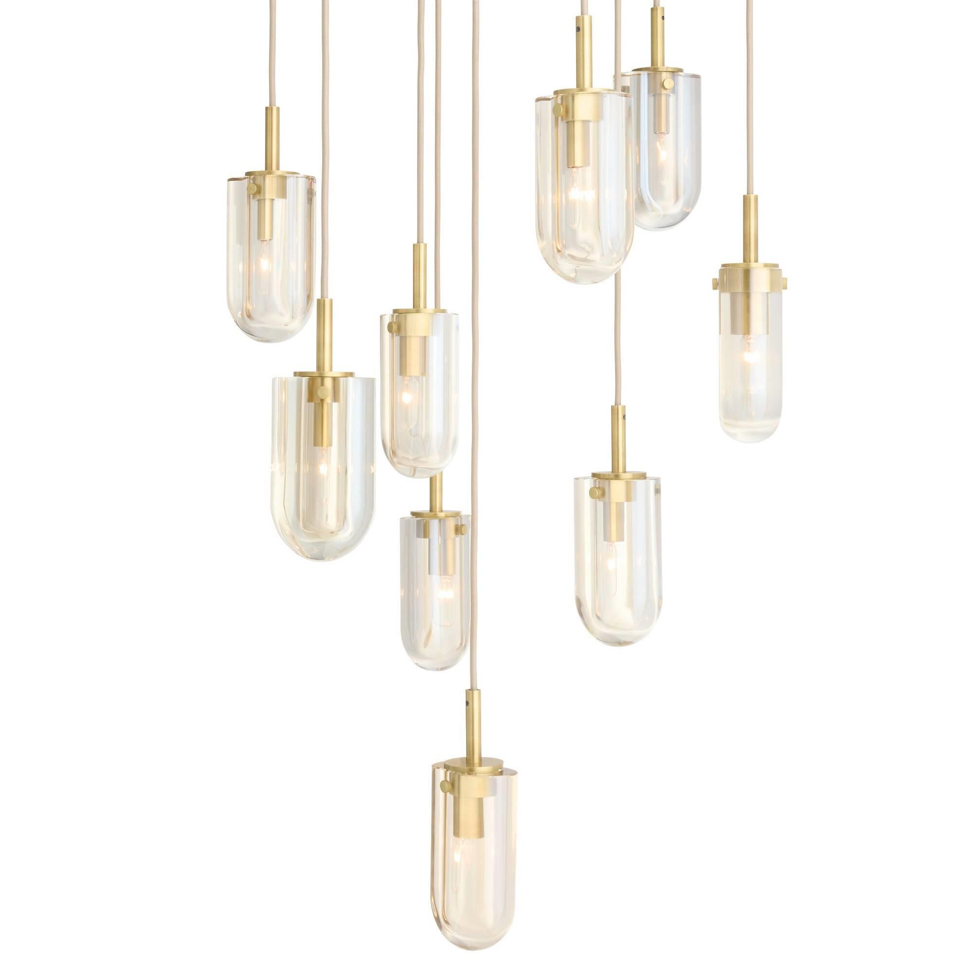 Shown in Champagne and Antique Brass finish