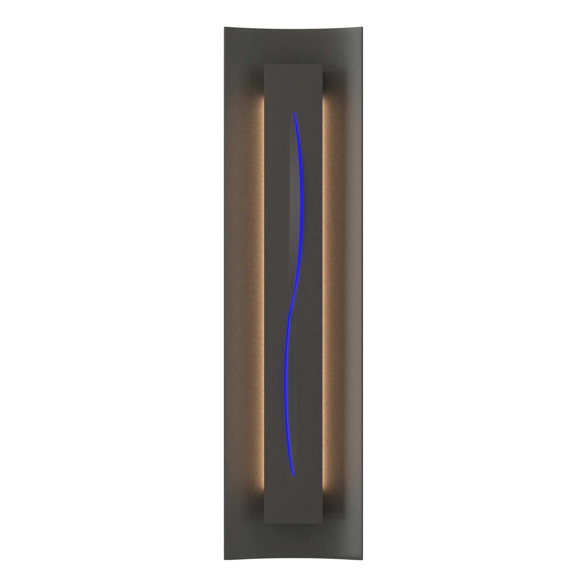 Shown in Dark Smoke finish and Blue  glass