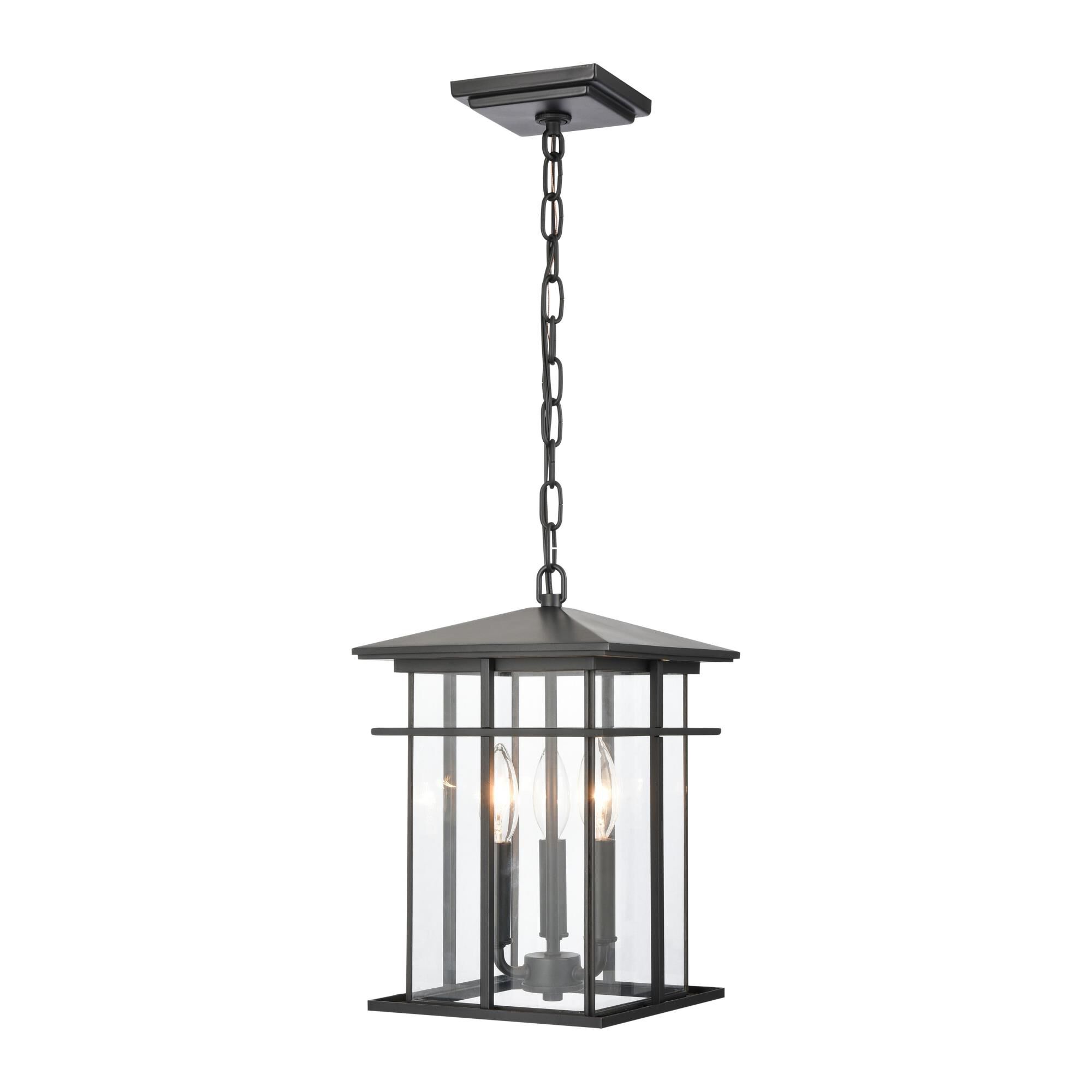 Oak Park 14 Inch Tall 3 Light Outdoor Hanging Lantern by ELK Lighting