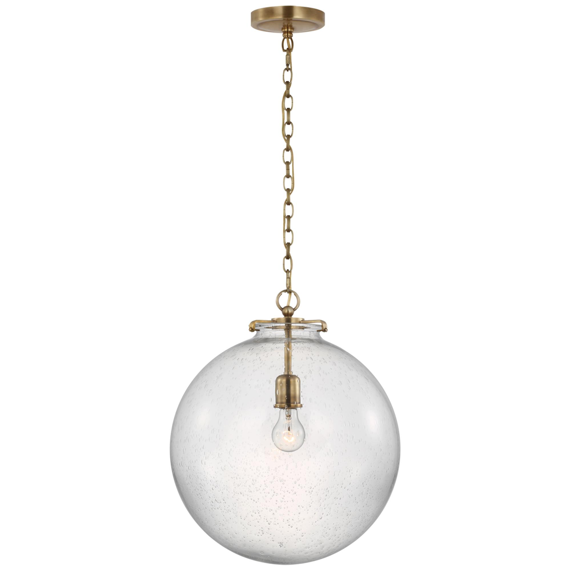 Shown in Hand-Rubbed Antique Brass finish and Hand-Rubbed Antique Brass glass