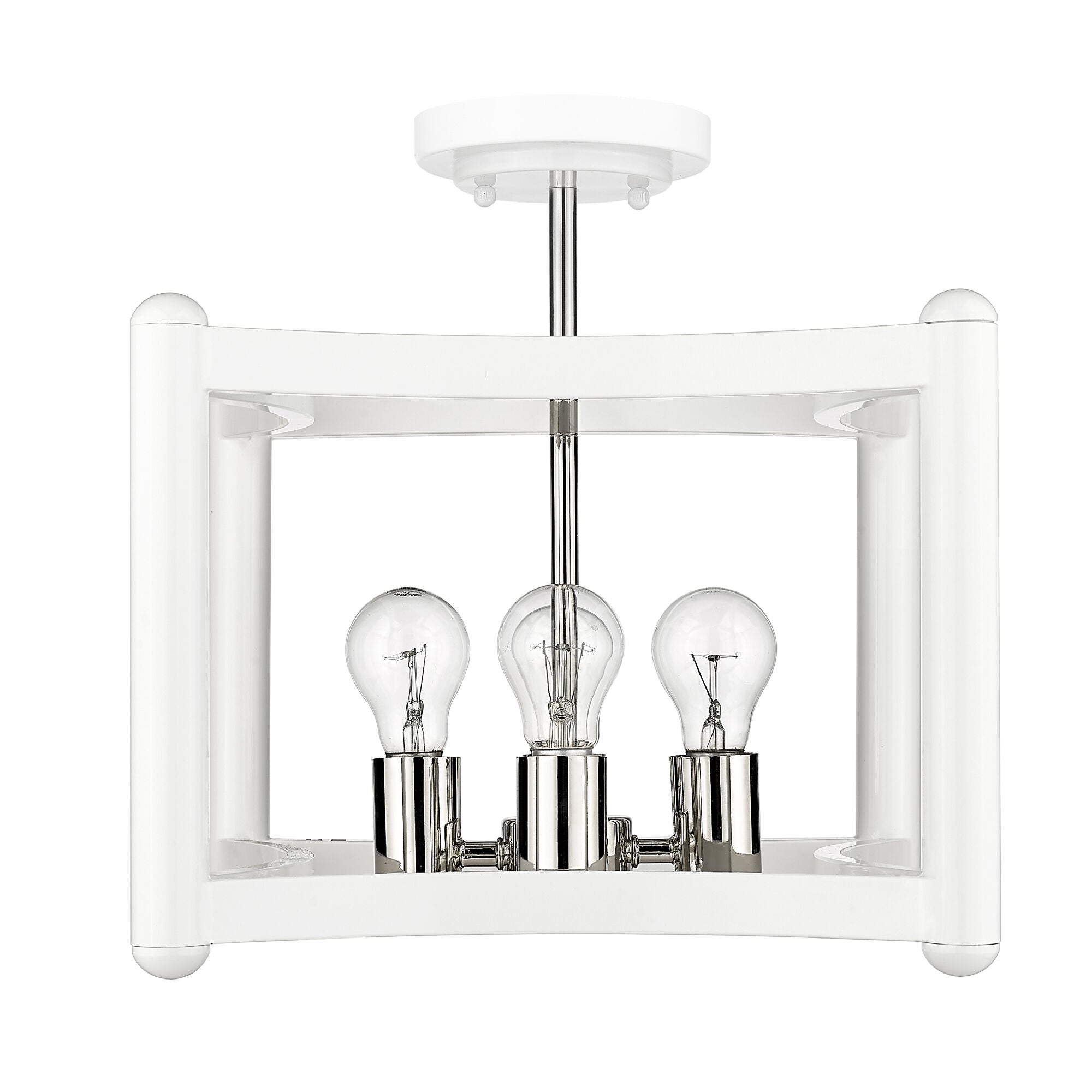 Shown in White With Polished Nickel Cluster finish