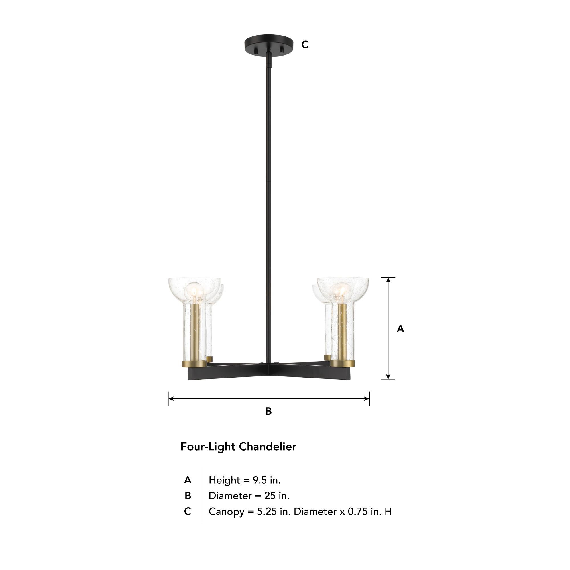 Nova 25 Inch 4 Light Chandelier by Designers Fountain