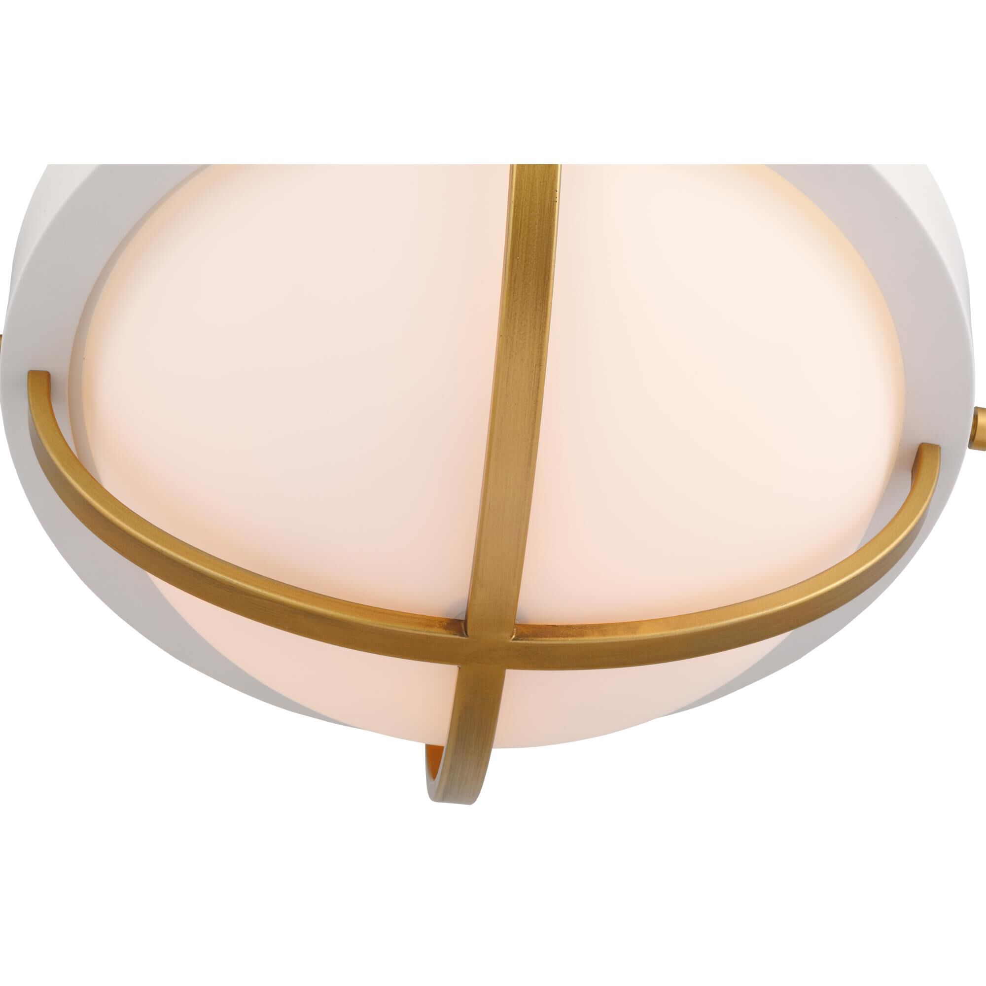 Shown in Matte White finish and Opal White glass