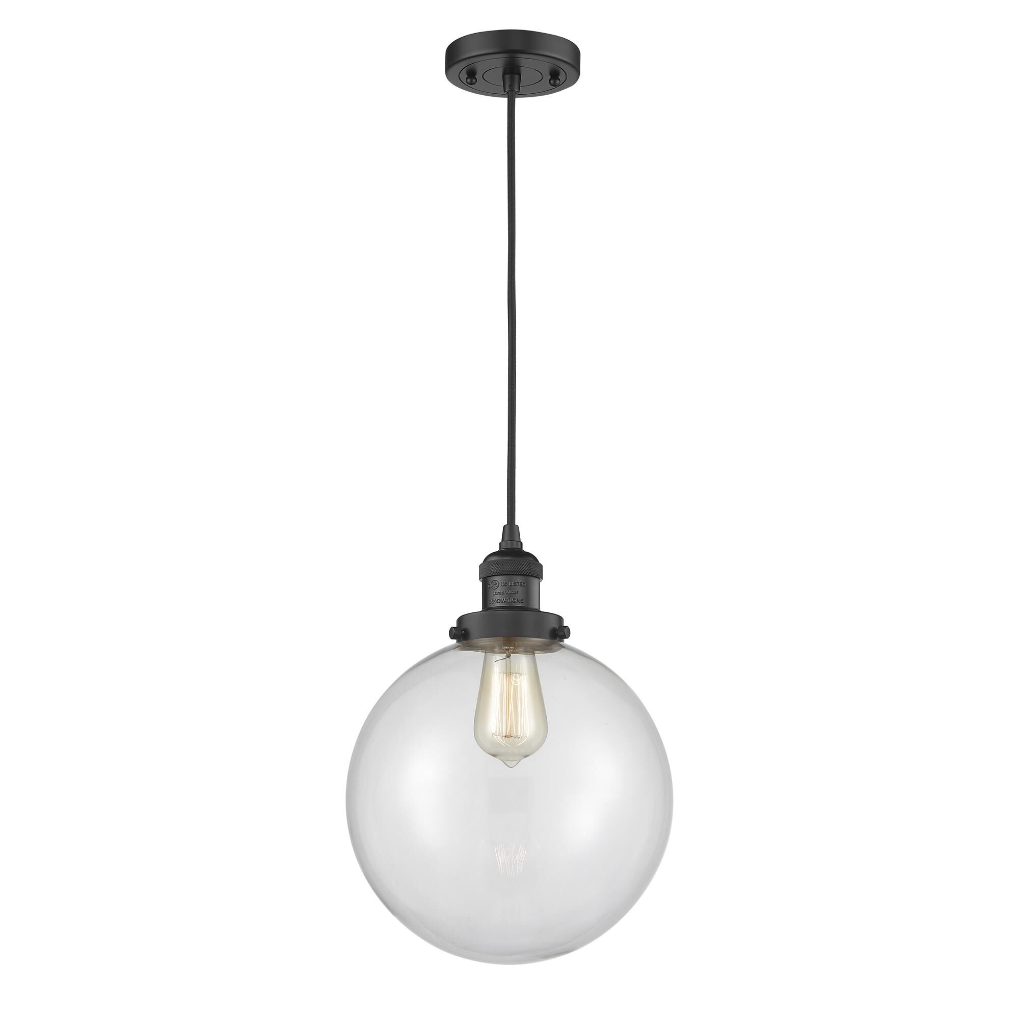 Shown in Matte Black finish and Clear glass
