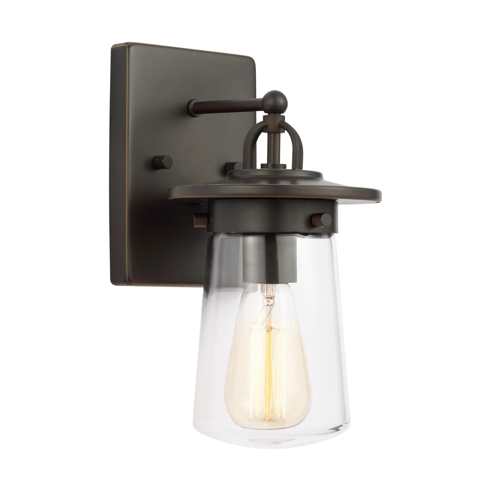 Shown in Antique Bronze finish and Clear glass and Clear Glass shade