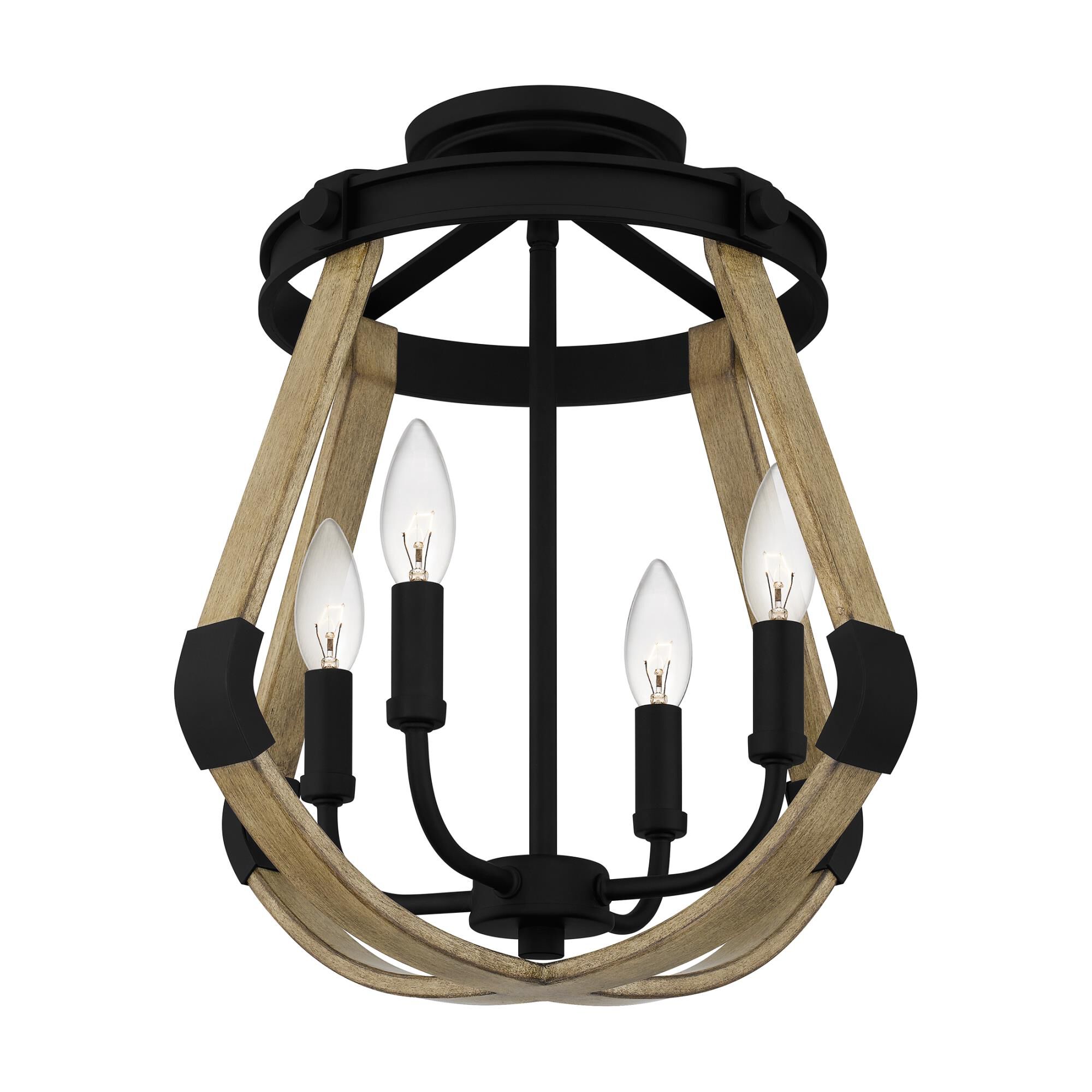 Demura 15 Inch 4 Light Semi Flush Mount by Quoizel