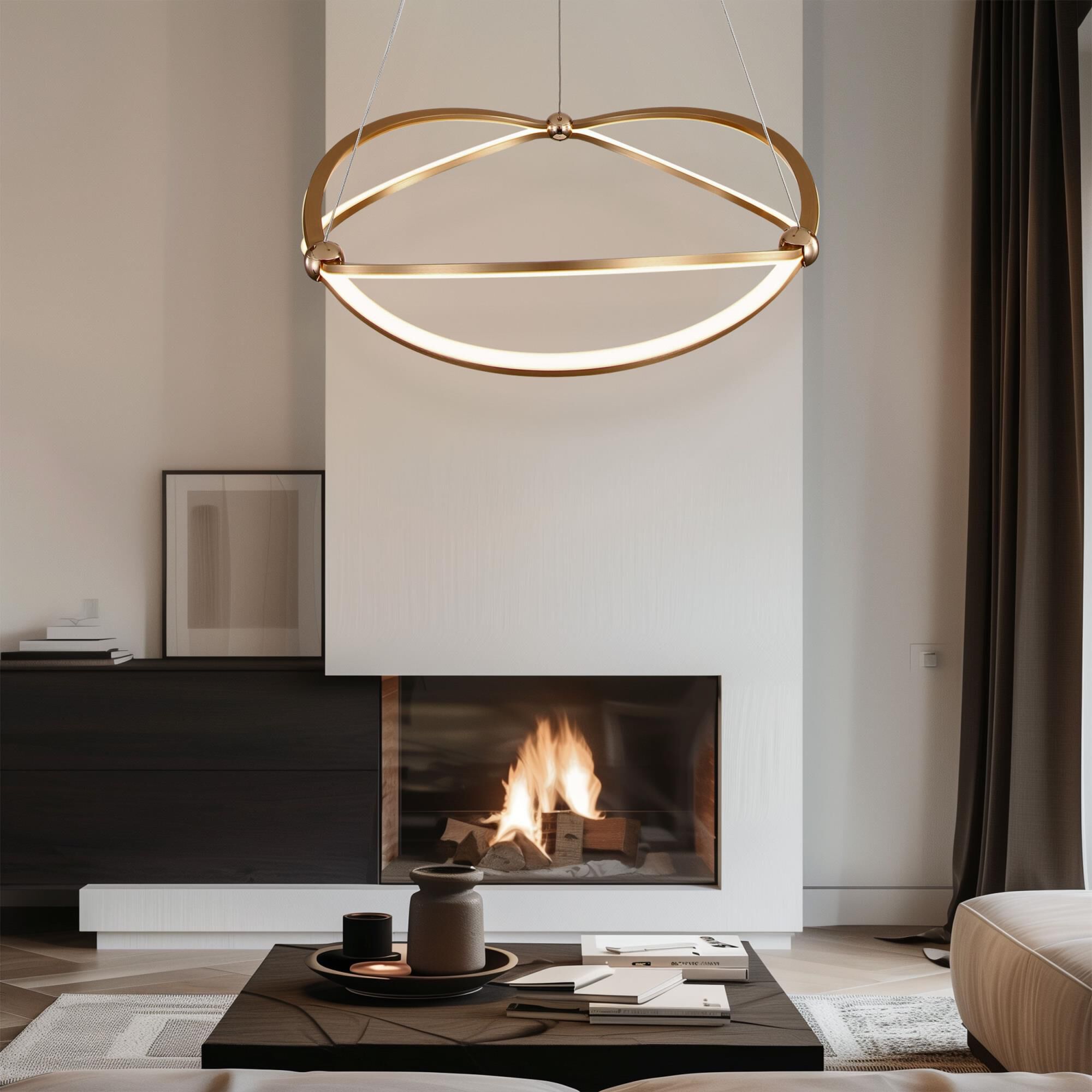 Spirale 24 Inch Chandelier by Golden Lighting