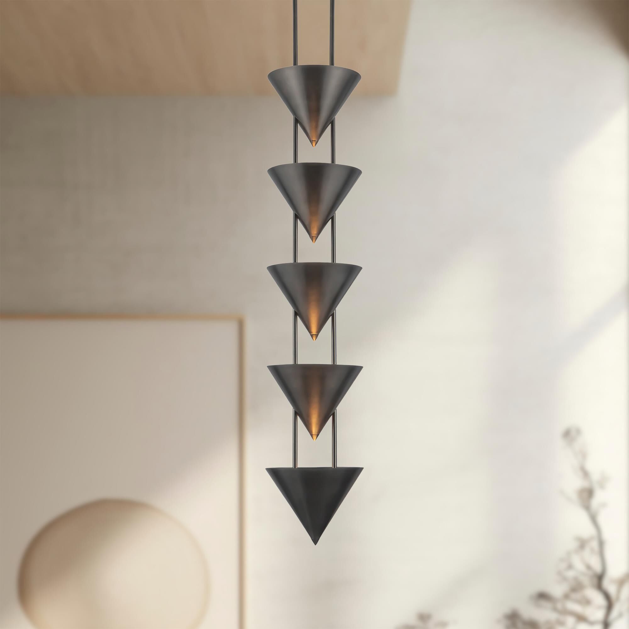 Shown in Aged Steel finish and Steel shade