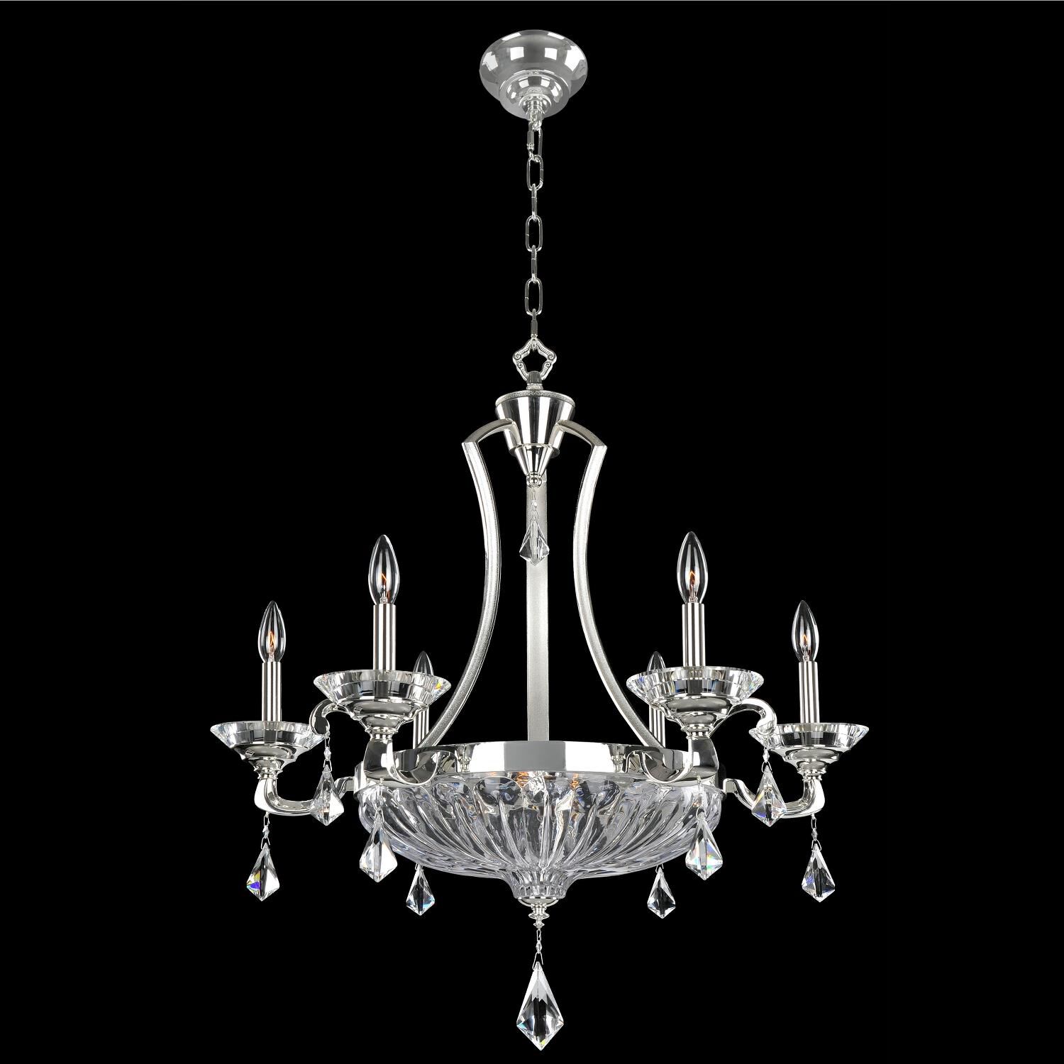 Shown in 2-Tone Silver finish and Firenze Clear crystal