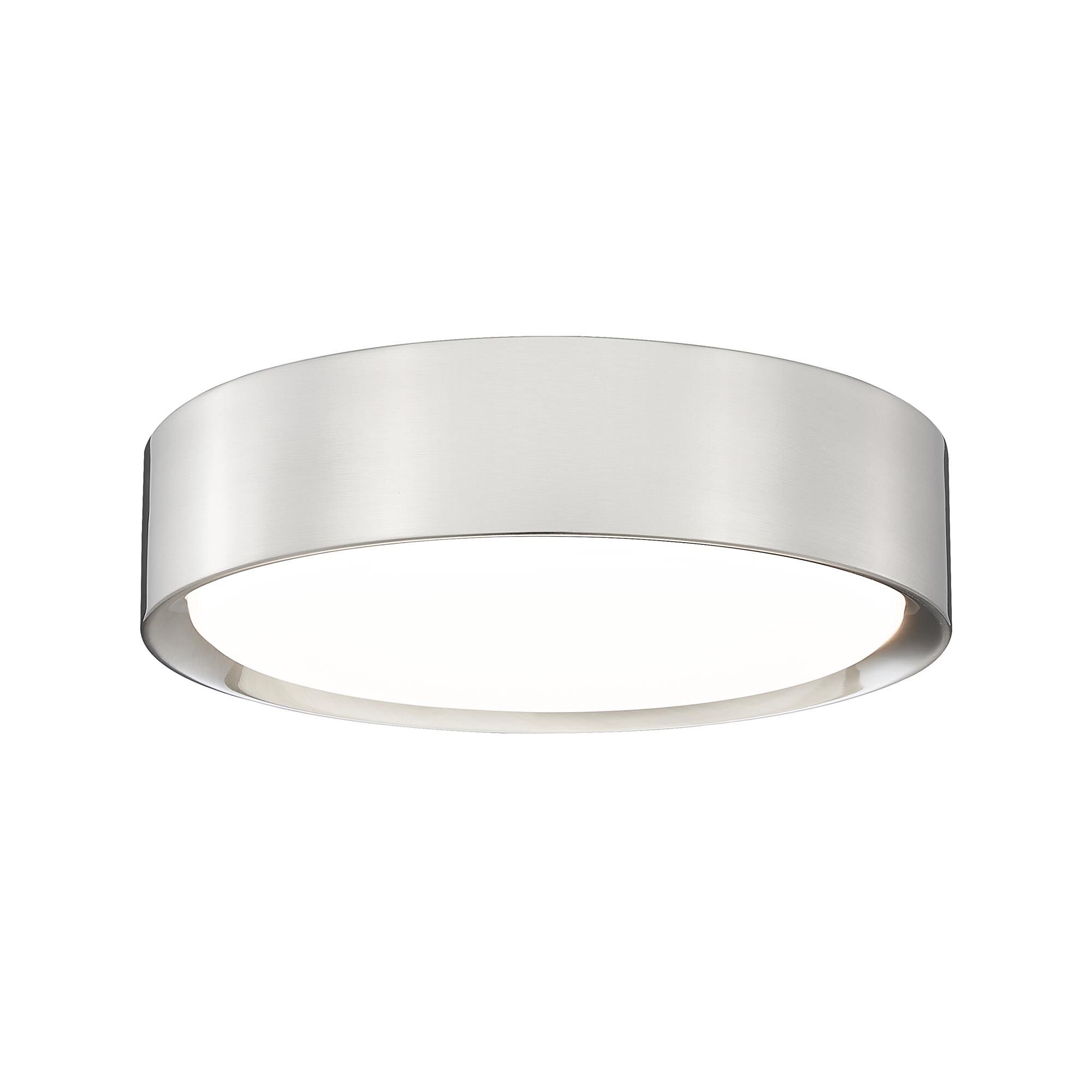 Shown in Brushed Nickel finish and Frosted glass and Frosted shade