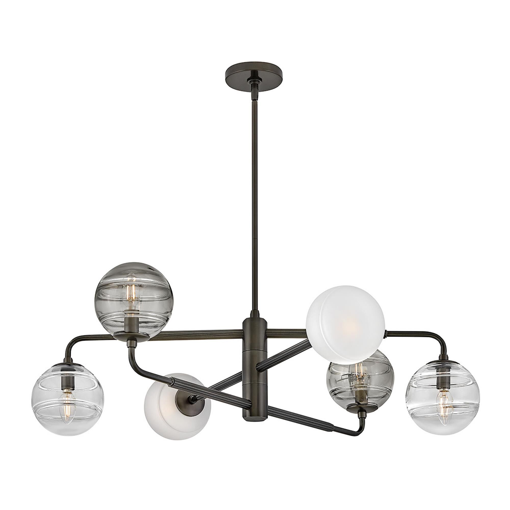 Shown in Black Oxide finish and Multi-Colored Swirl glass