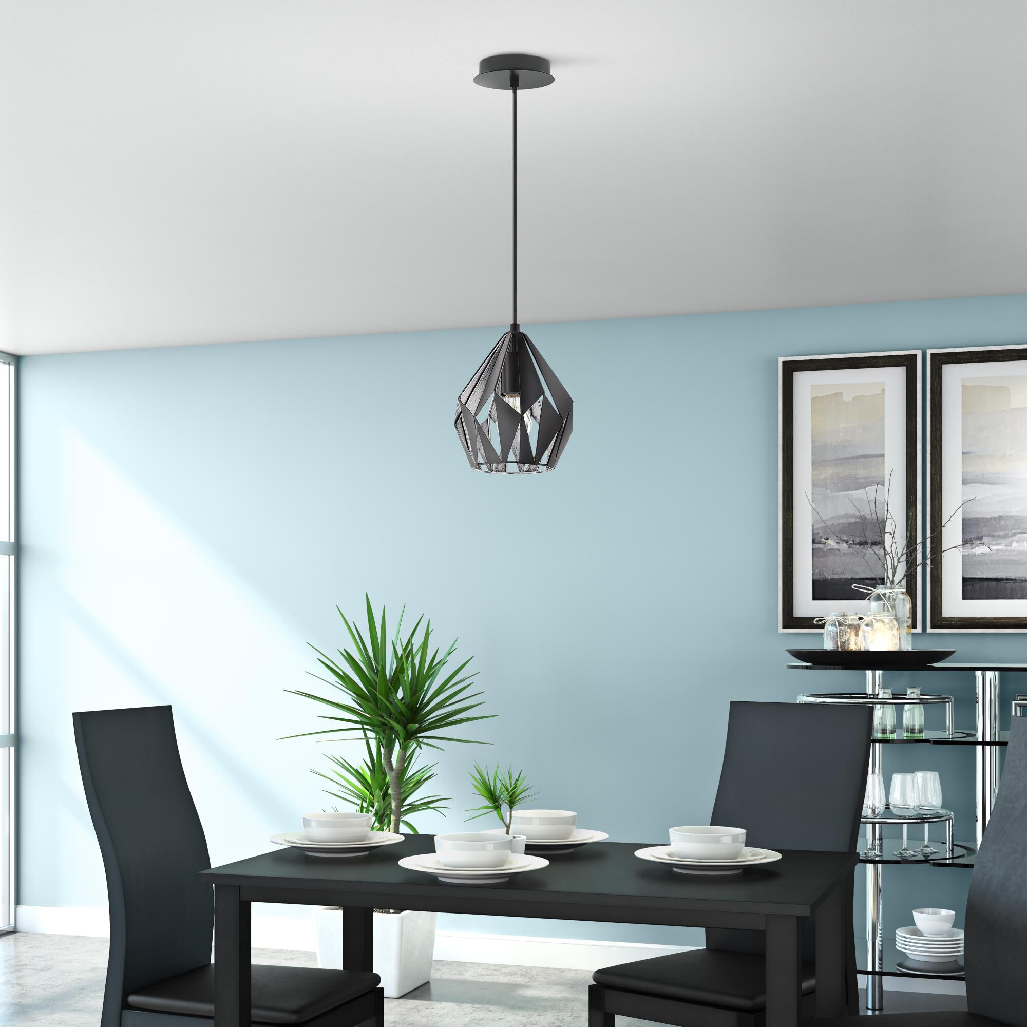 Eglo Lighting Eglo Carlton 3 7 Inch Mini Pendant