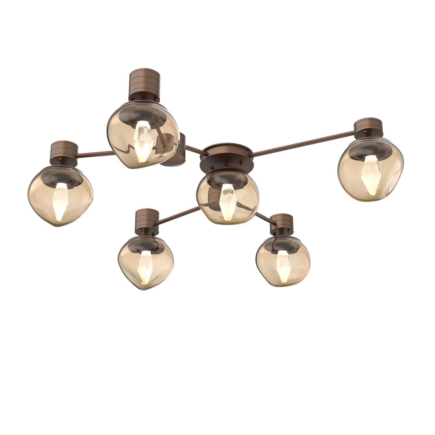 Shown in Burnished Bronze finish and Bronze with Large Crystal glass