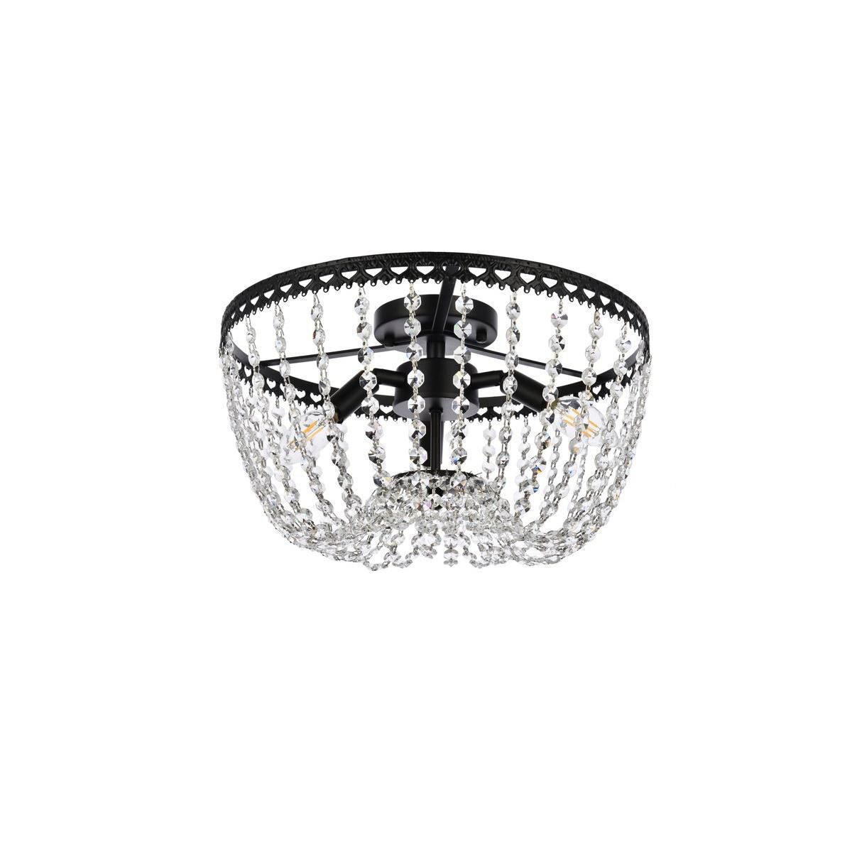 Kylie 16 Inch 3 Light Flush Mount by Elegant Lighting