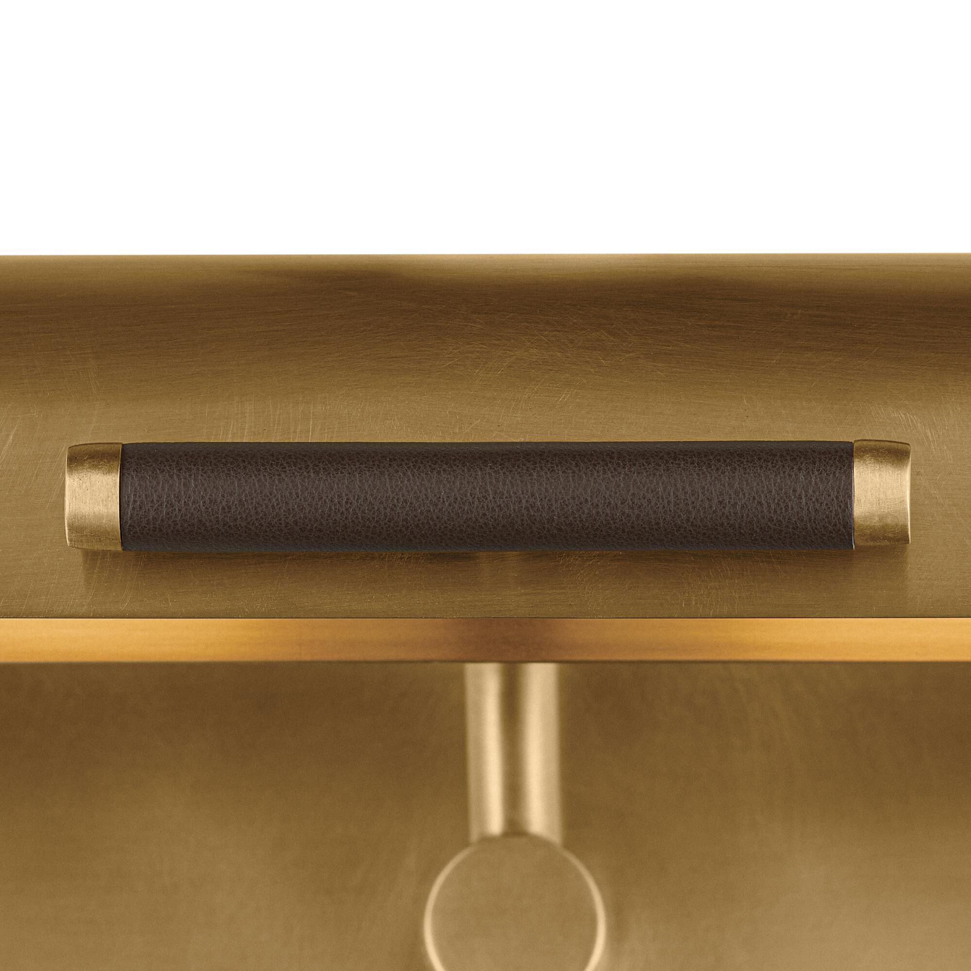 Shown in Lacquered Brass finish and Metal shade