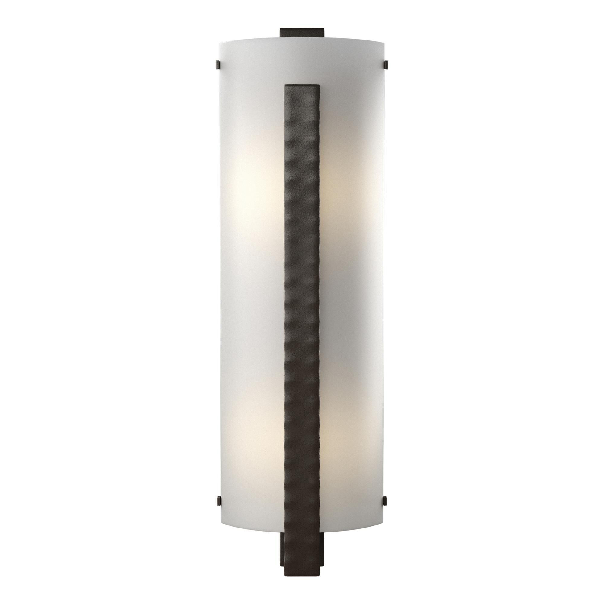 Shown in Oil Rubbed Bronze finish and White Art glass