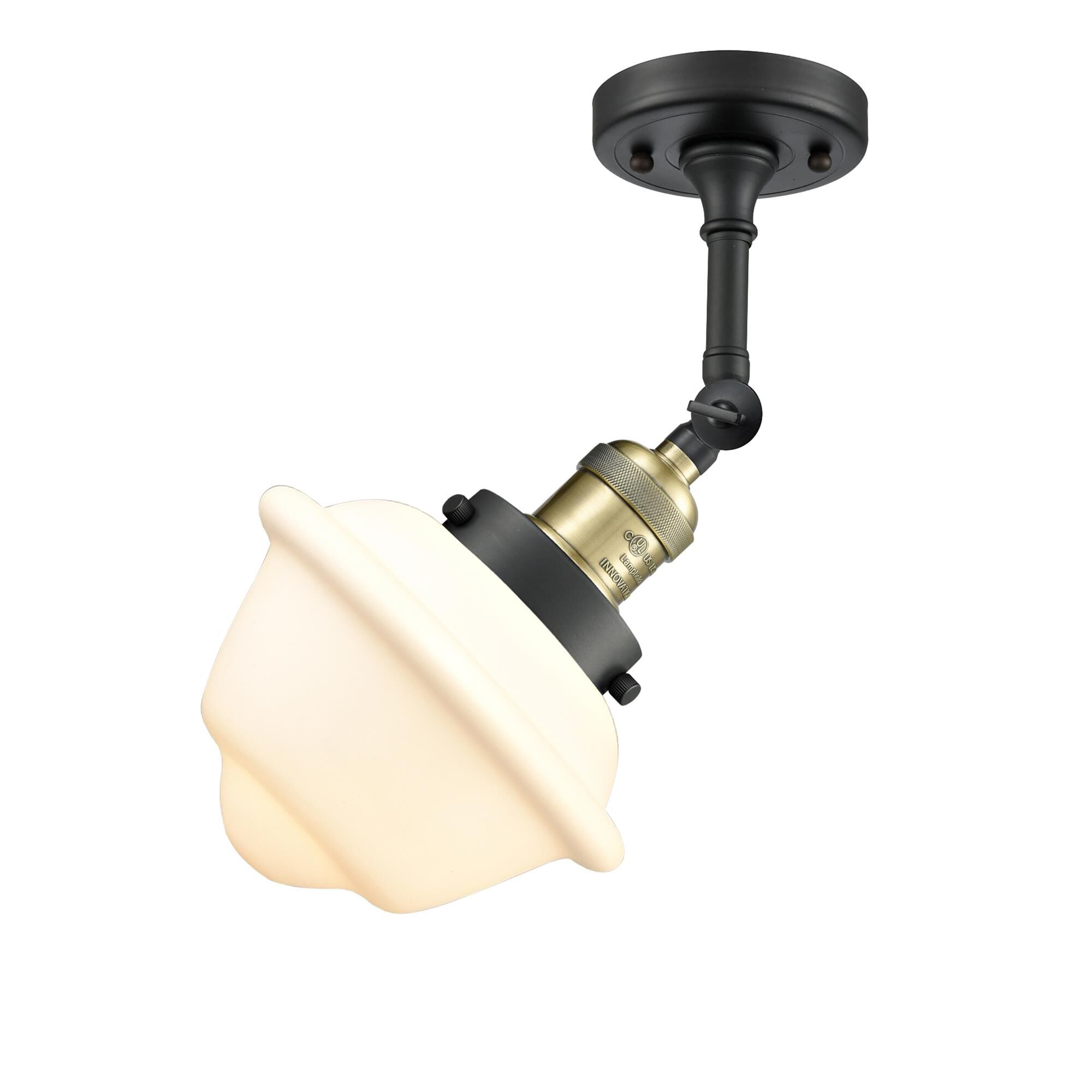 Bruno Marashlian Small Oxford 7 Inch 1 Light Semi Flush Mount by Innovations Lighting