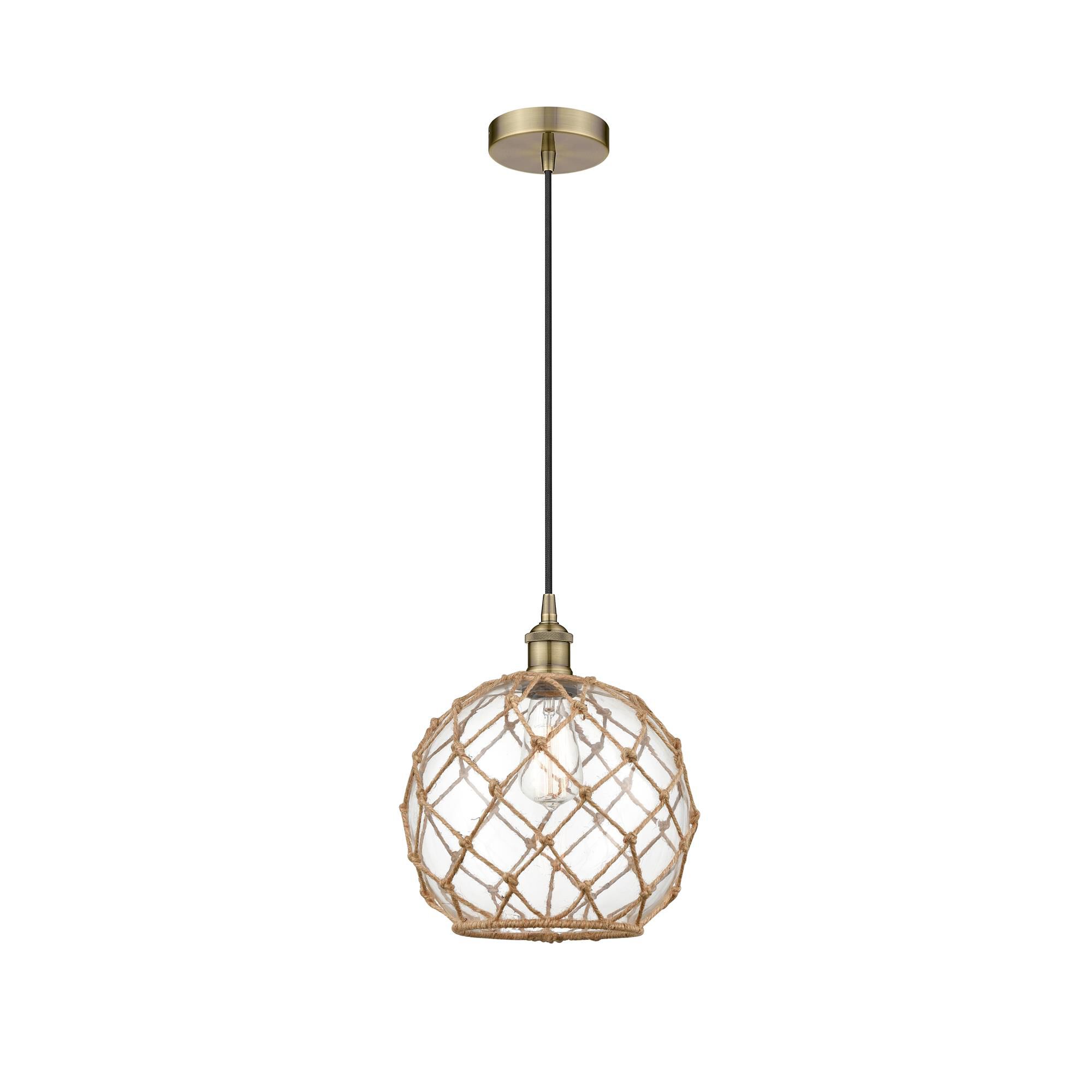 Innovations Lighting Bruno Marashlian Farmhouse Rope 10 Inch Mini Pendant