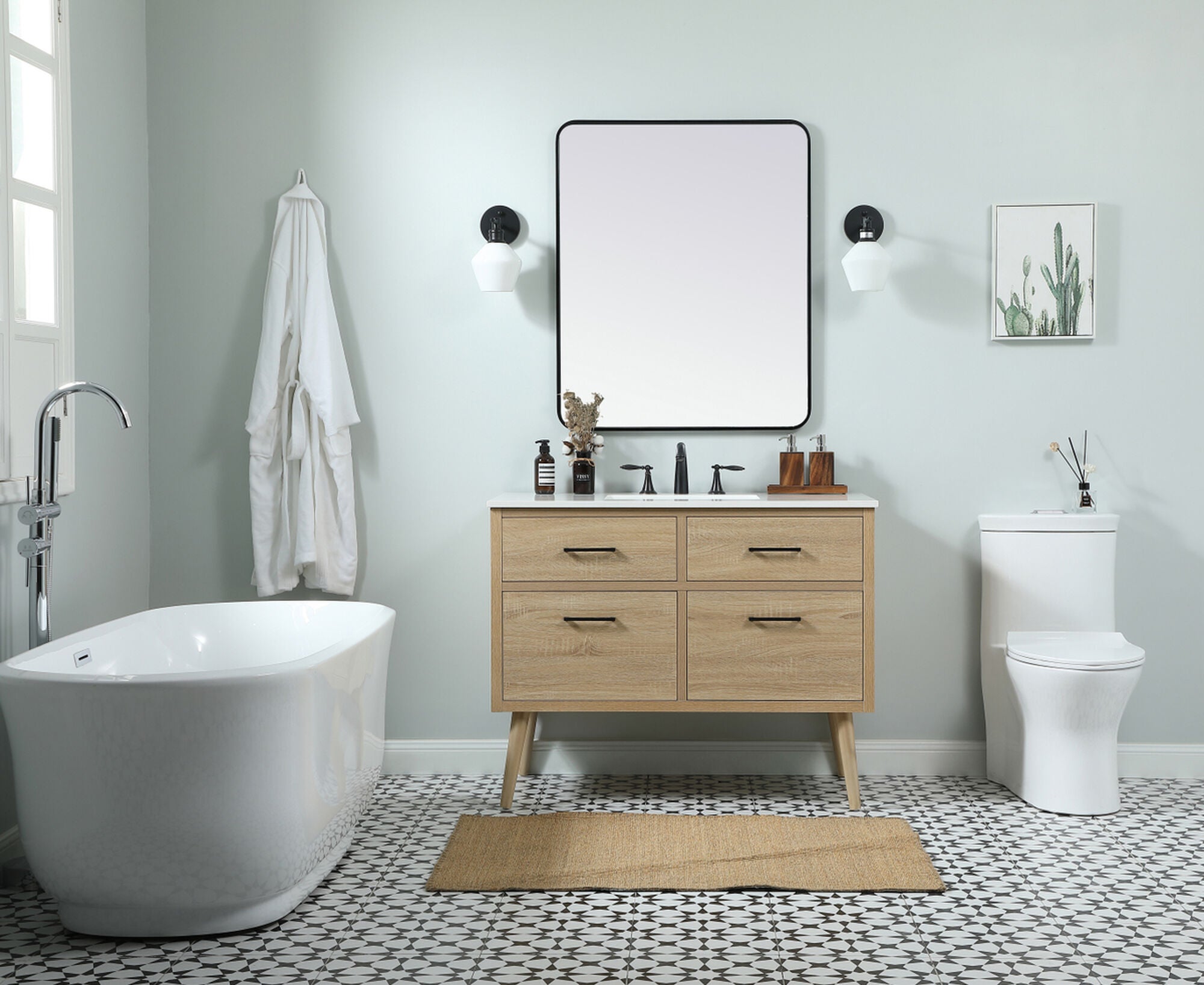 Shown in Mango Wood finish and Without Backsplash accent