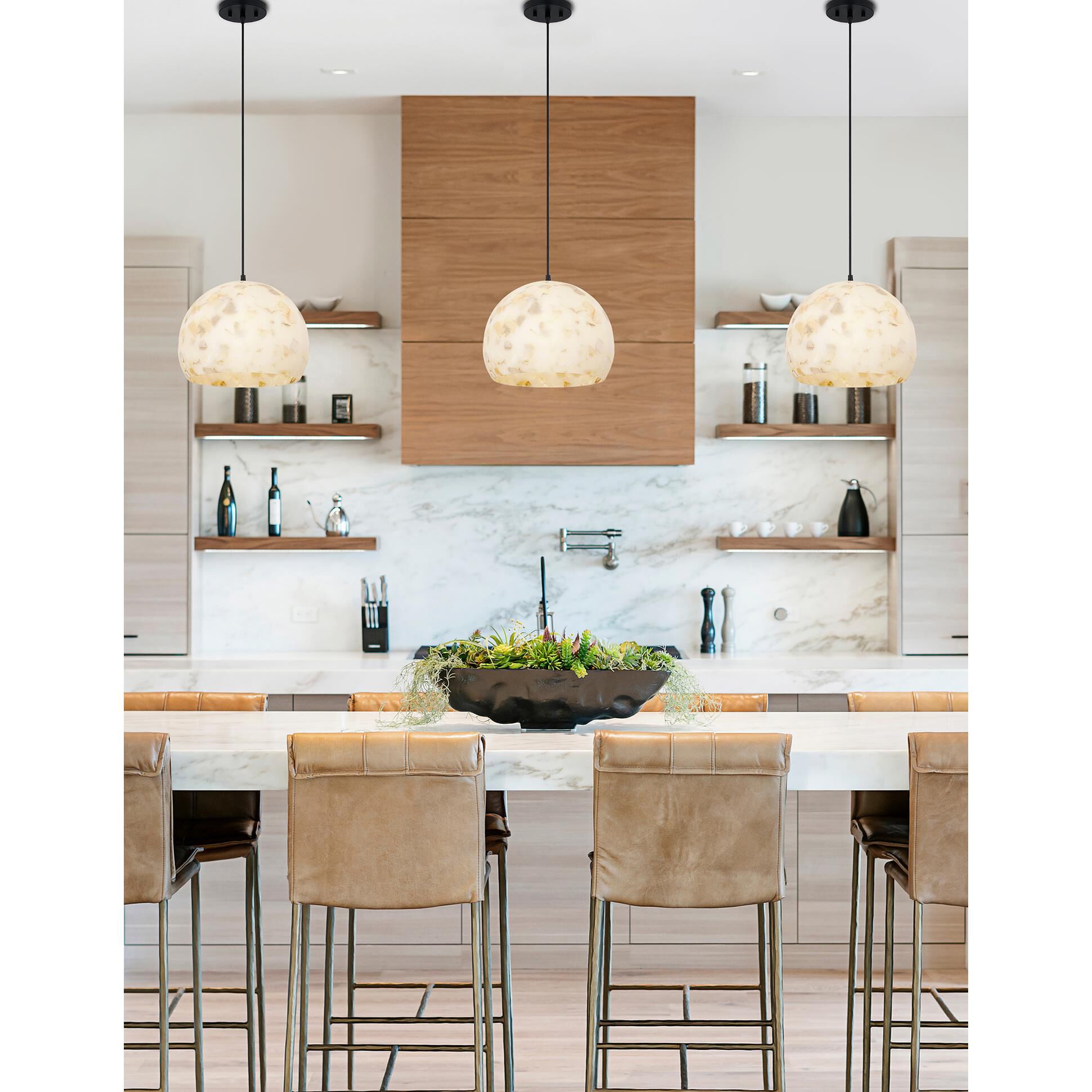 Alabaster Rocks! - Globe 10 Inch Mini Pendant by Justice Design Group
