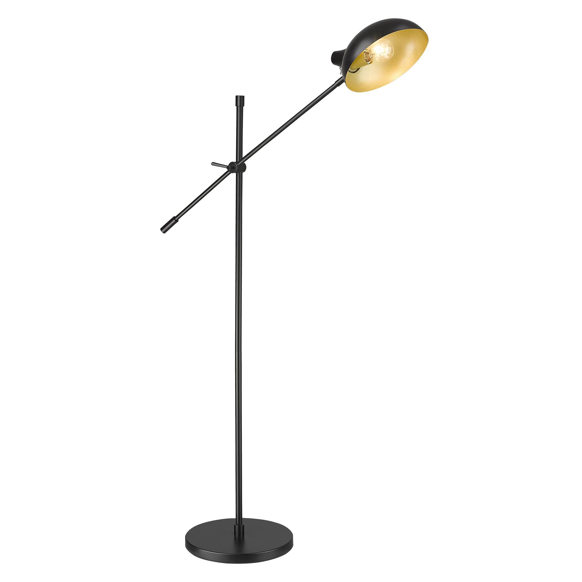 Shown in Matte Black finish and Outer Matte Black and Inner Golden Steel shade