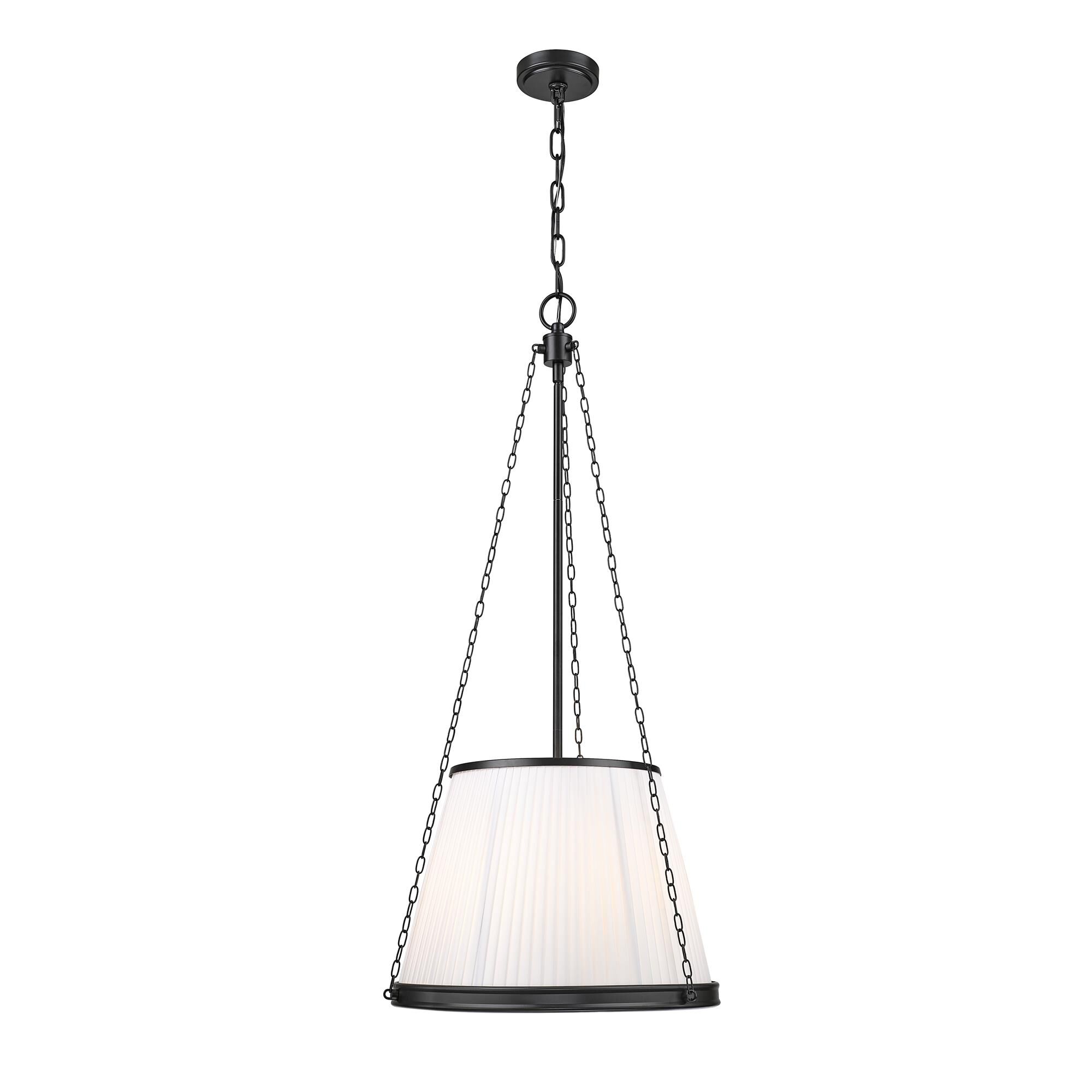 Shown in Matte Black finish and White glass and White shade