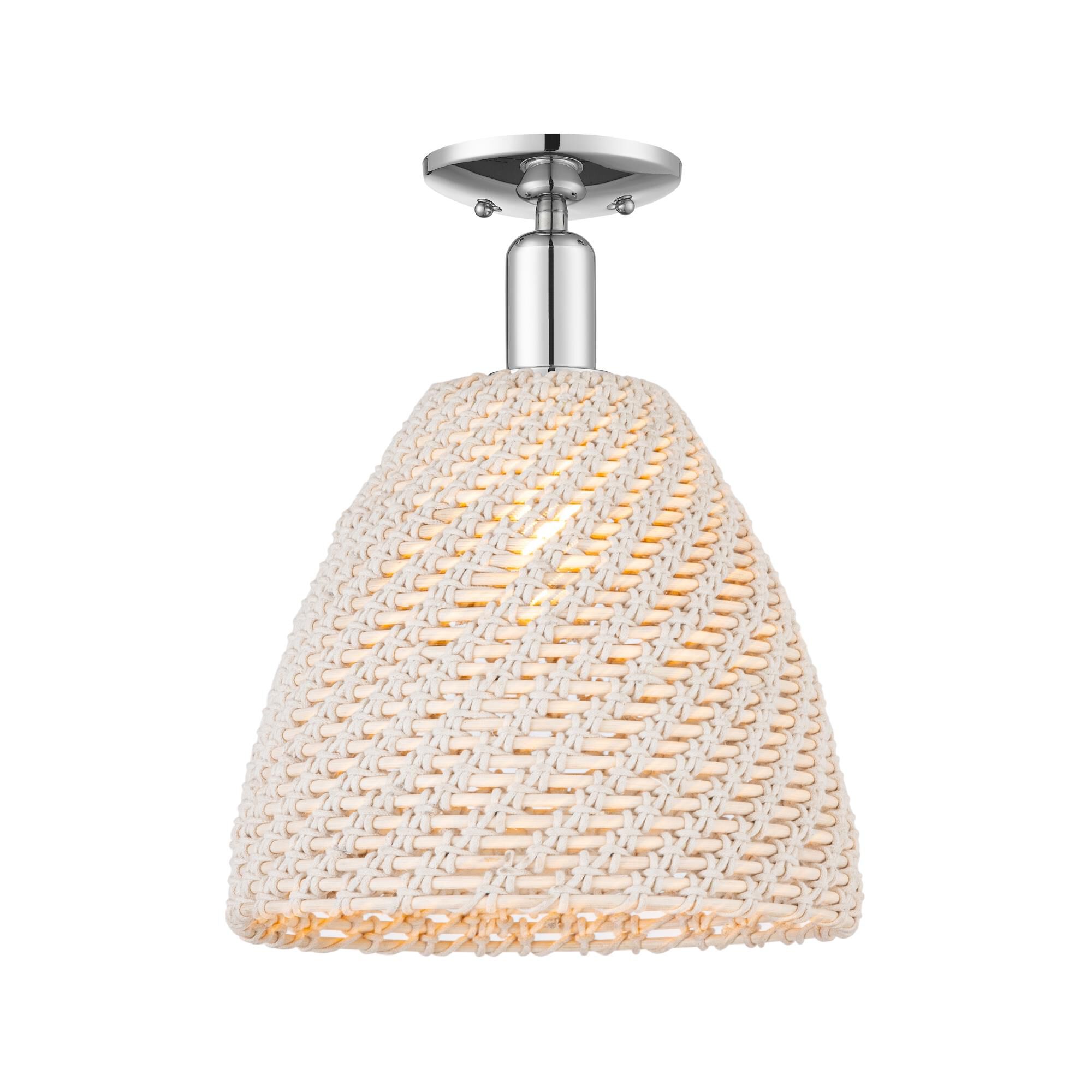 Bruno Marashlian Natural Ballston Dome 12 Inch Semi Flush Mount by Innovations Lighting