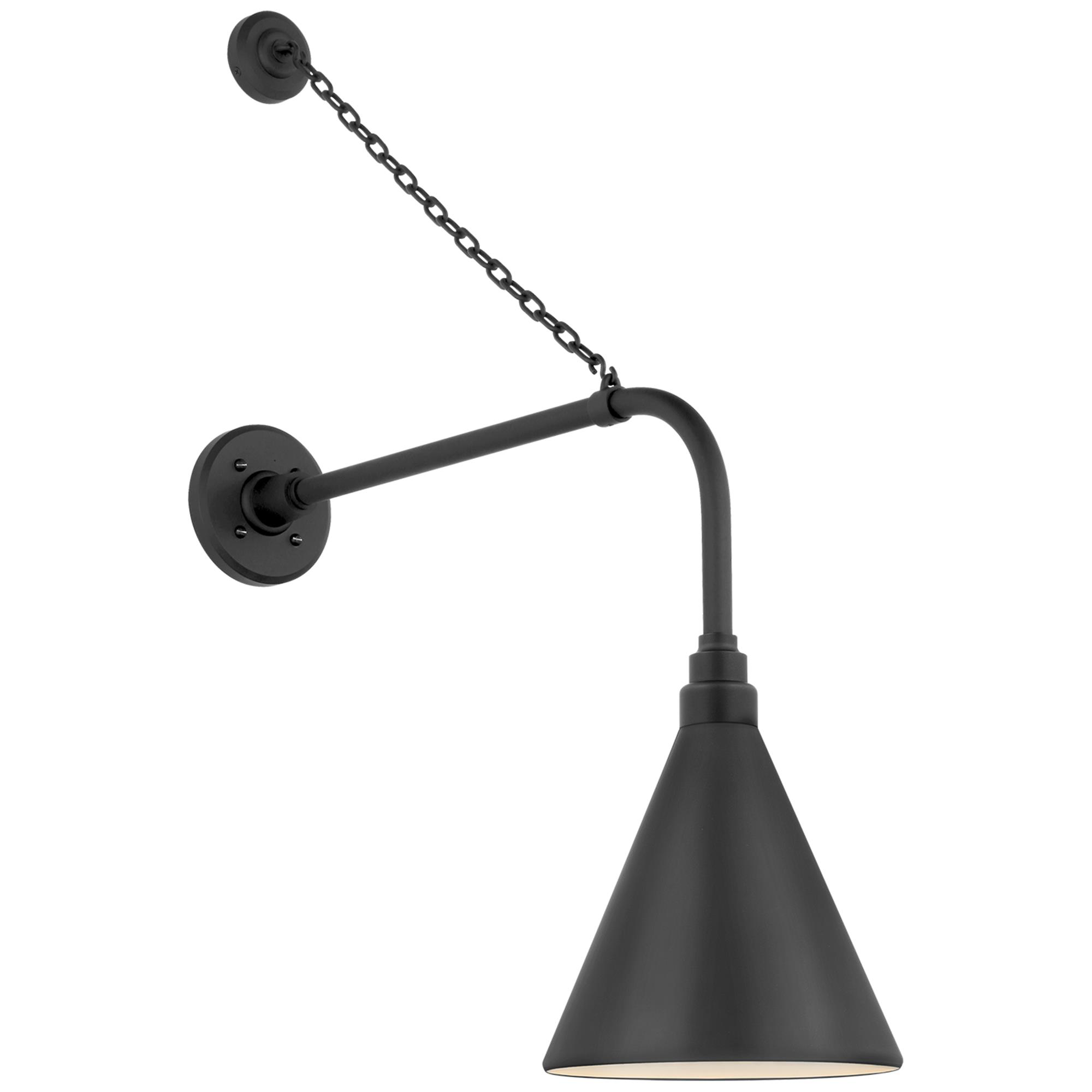 Shown in Matte Black finish and Black shade