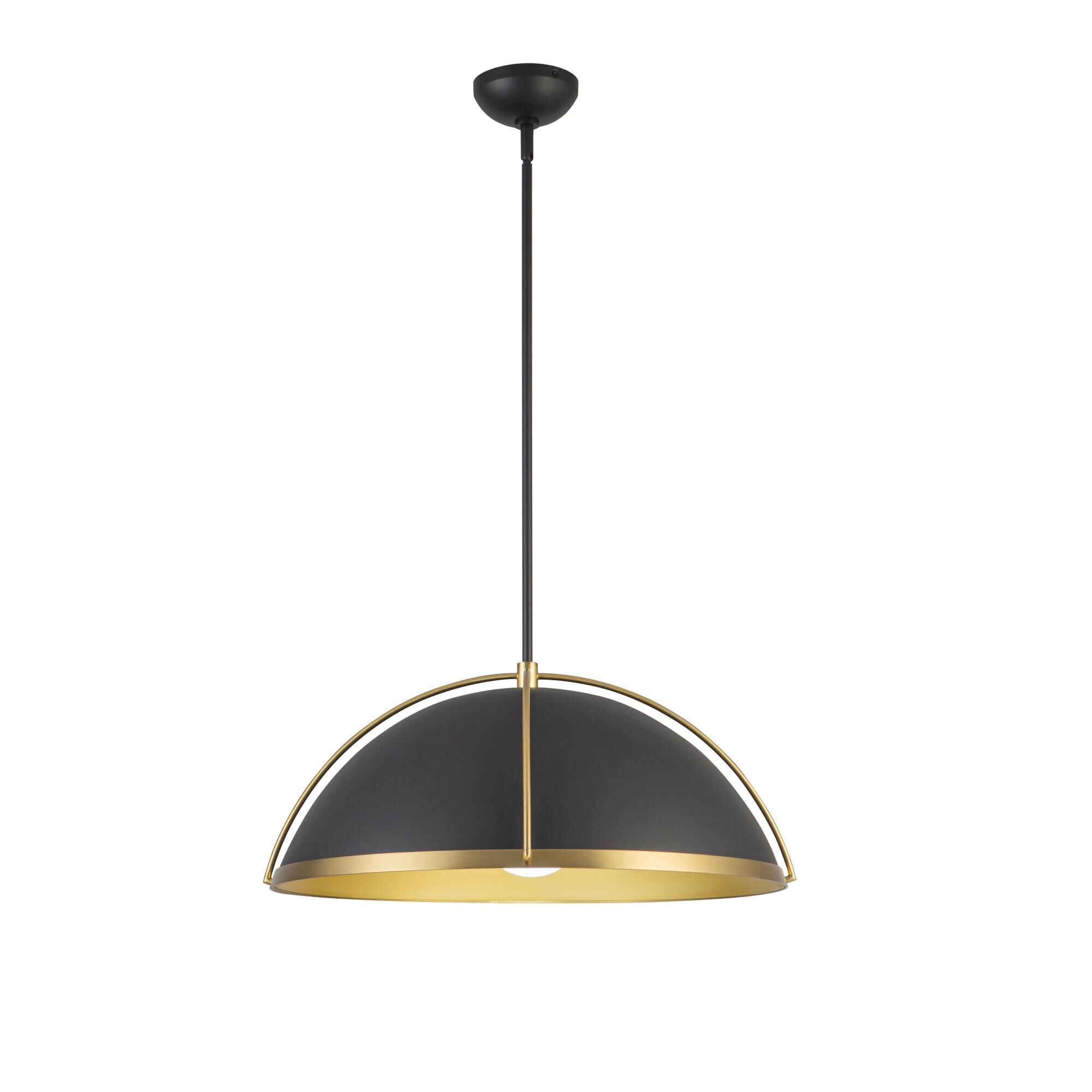 Shown in Black and Brushed Brass finish