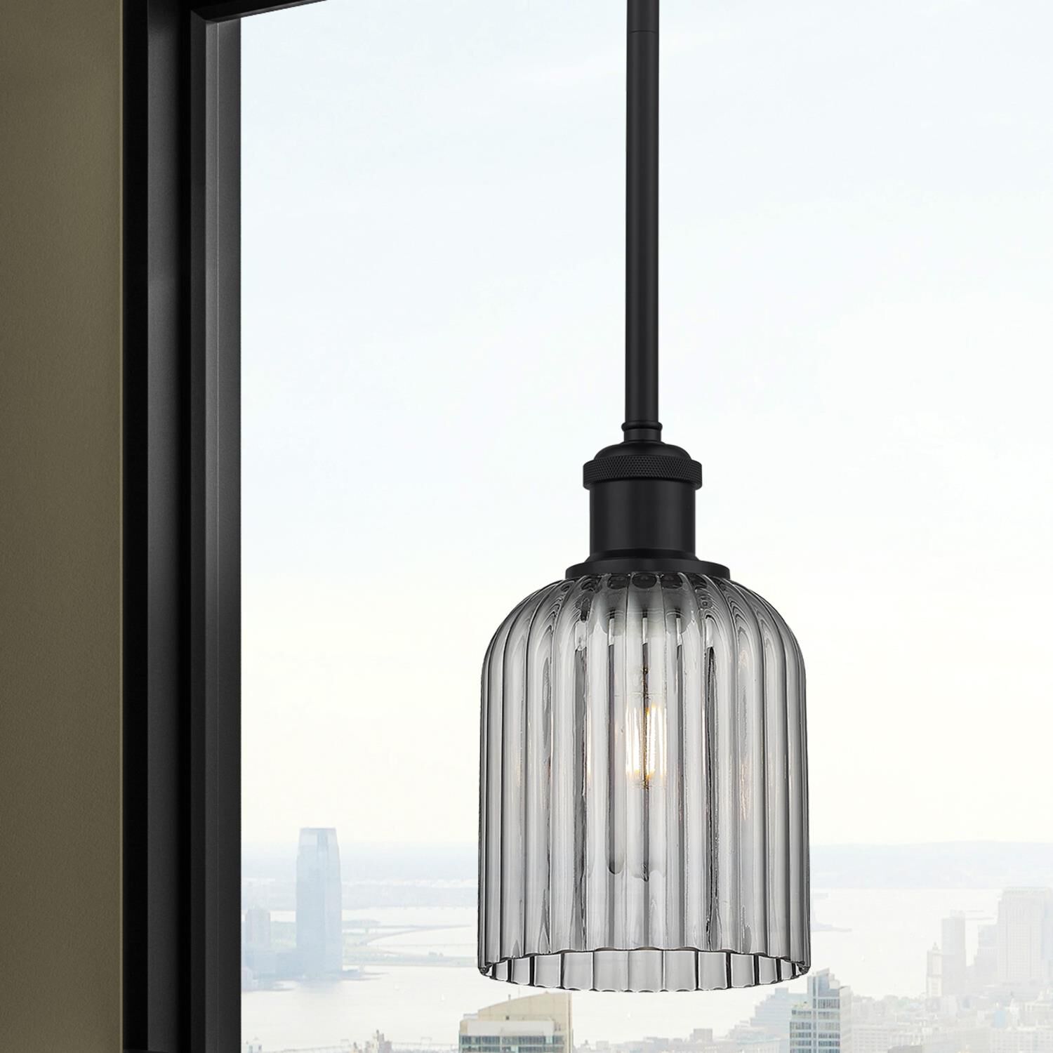 Shown in Matte Black finish and Light Smoke glass