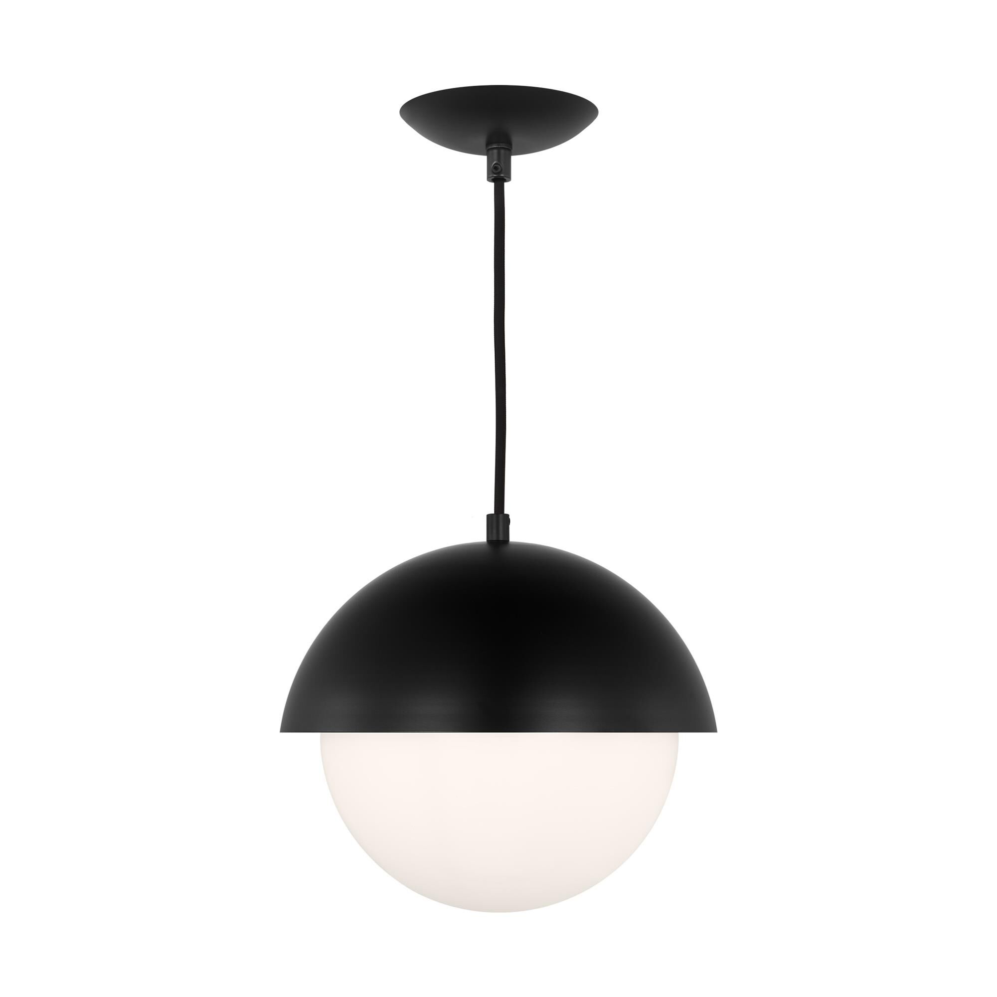 Shown in Midnight Black finish and Opal Glass shade