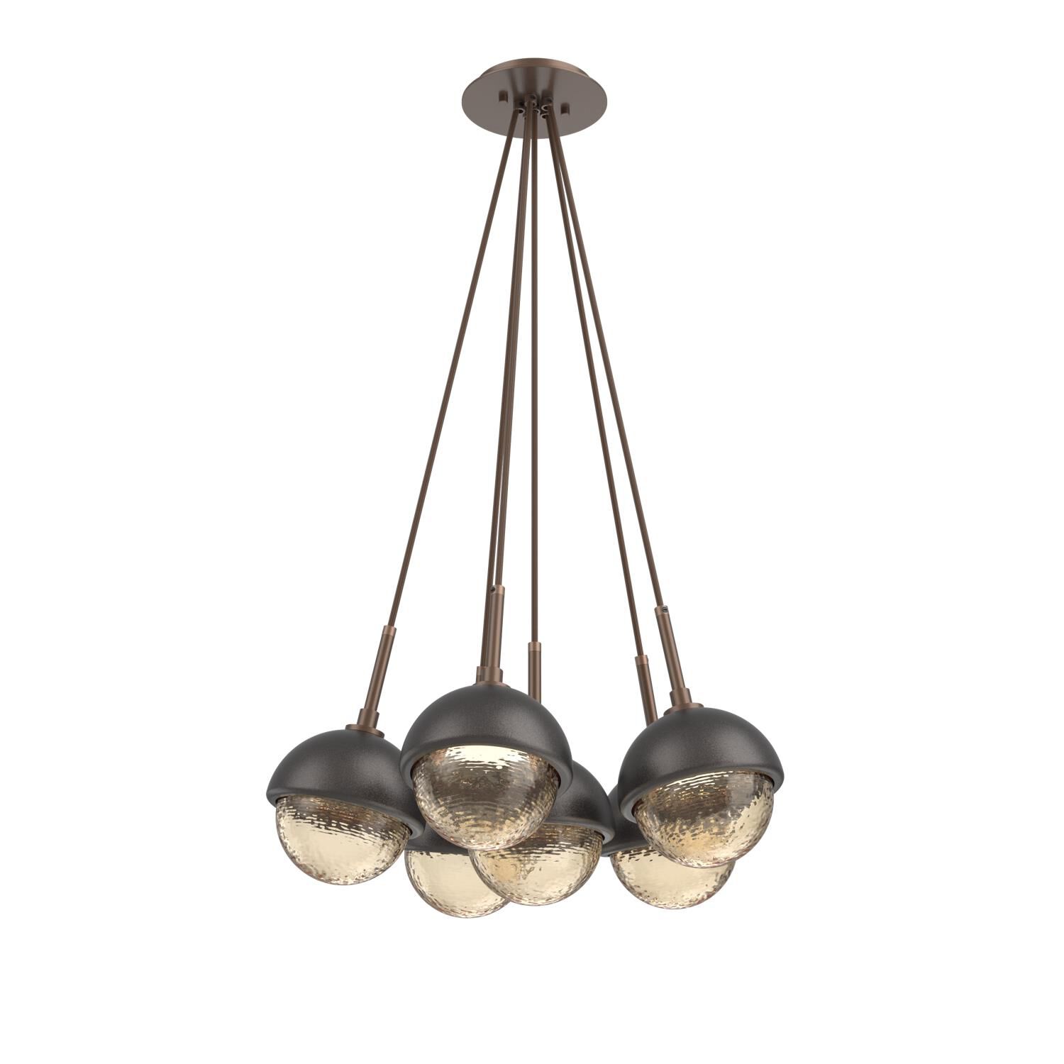 Shown in Burnished Bronze finish and Amber glass and Graphite accent